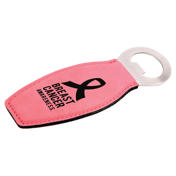 Pink Leatherette Bottle Opener with Magnet 4