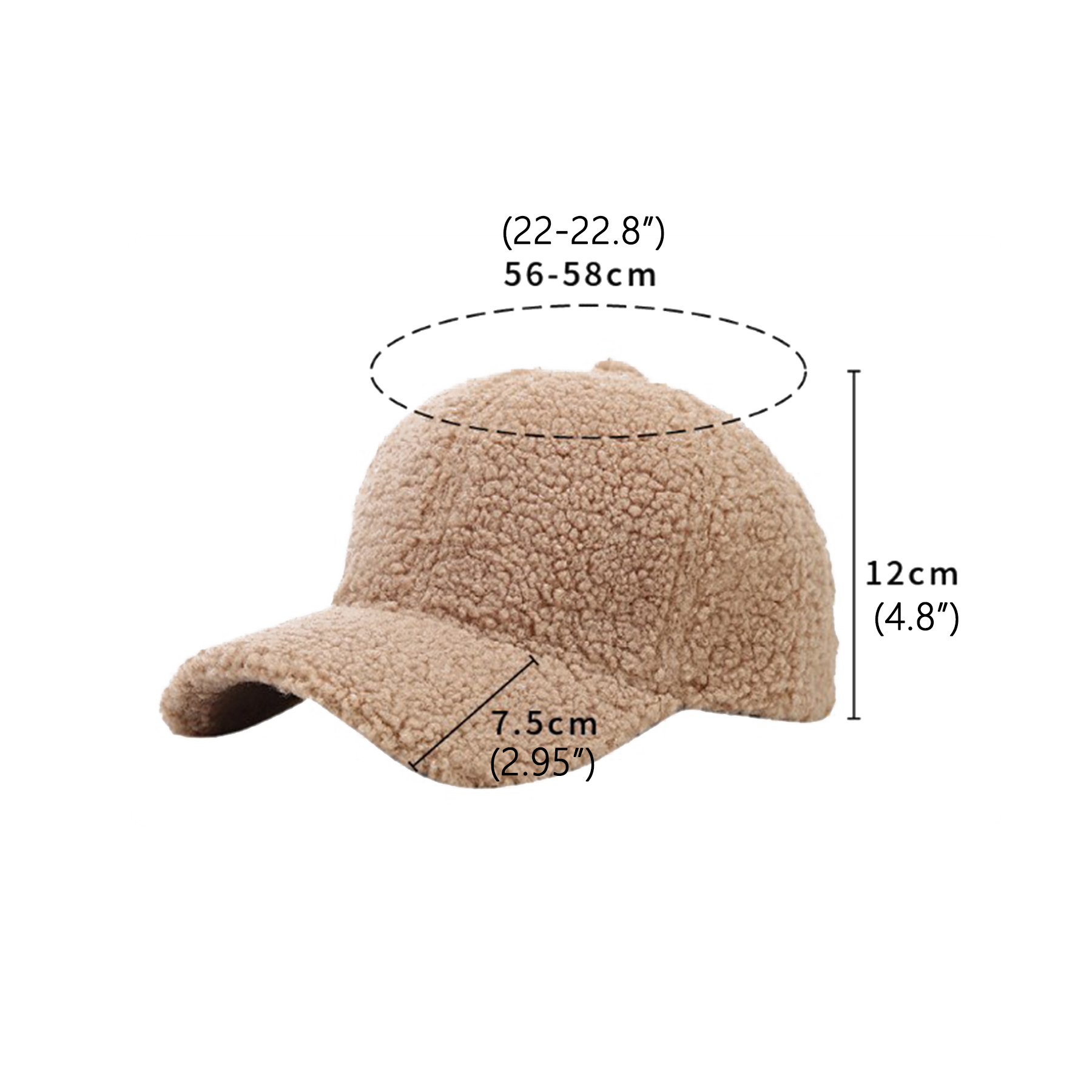 Women Winter Lamb Wool Baseball Cap 19