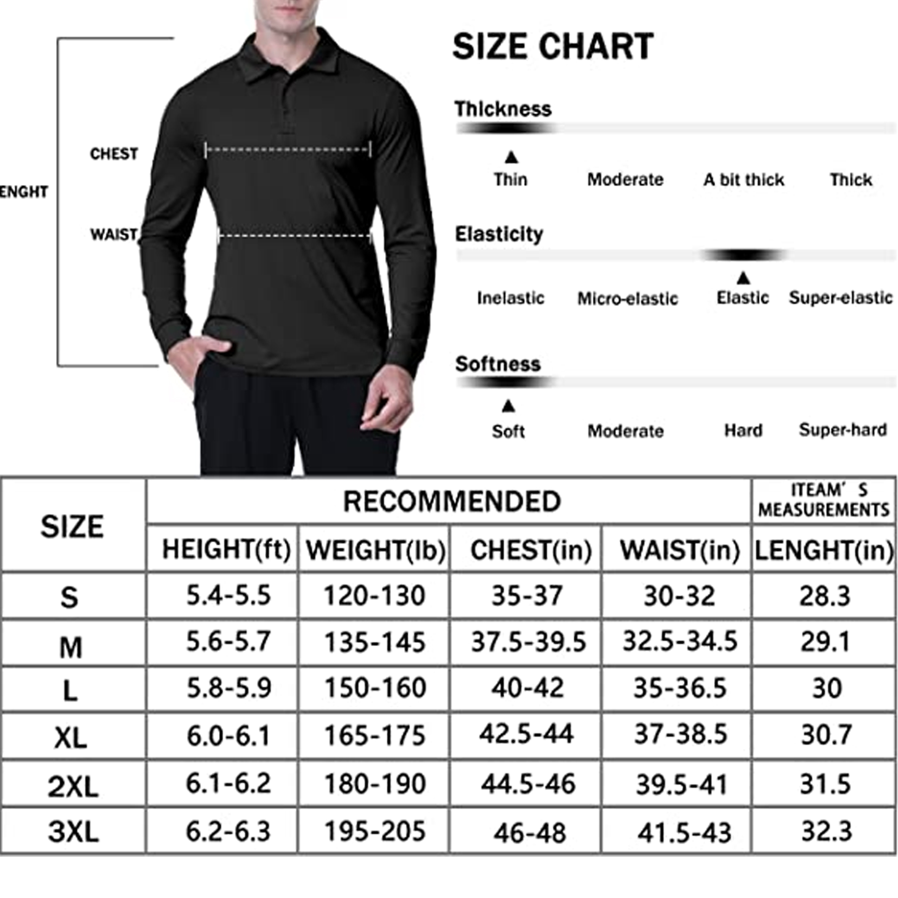 Quick Dry Men's Long Sleeve Polo Shirt 3