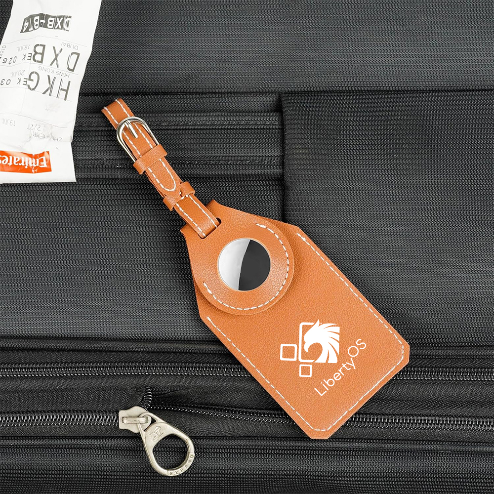 PU Luggage Tag with AirTag Slot 2