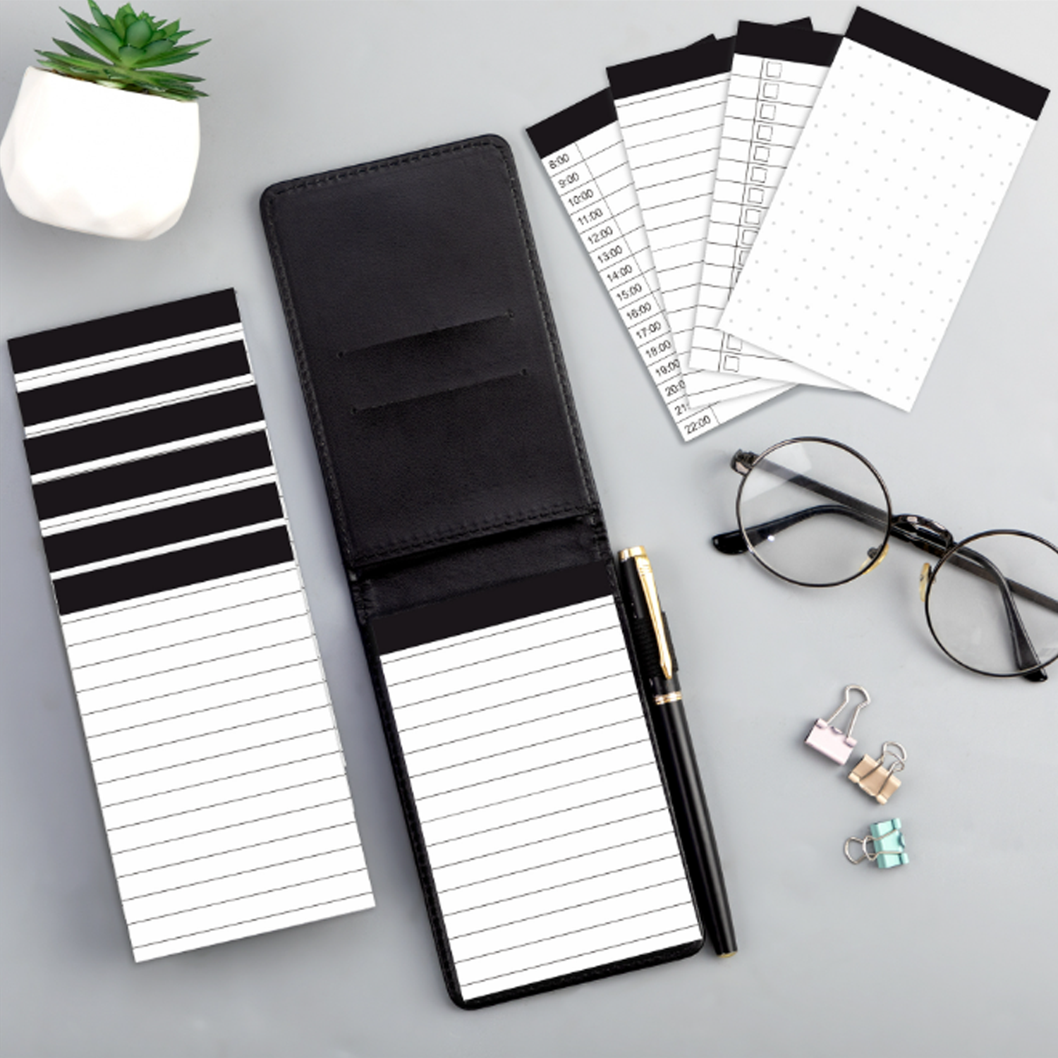 Imitation leather A7 portable multi pocket notebook 6
