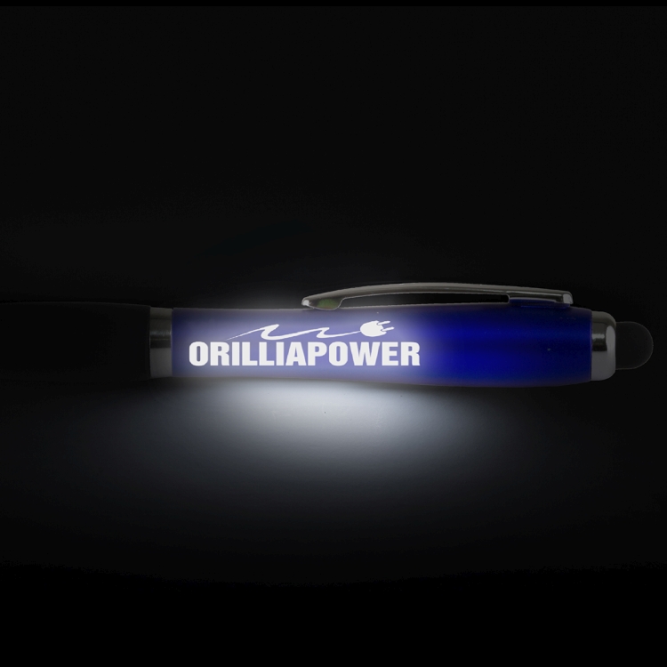 "The Cardiff" Laser Logo Light Up Stylus Pen 45