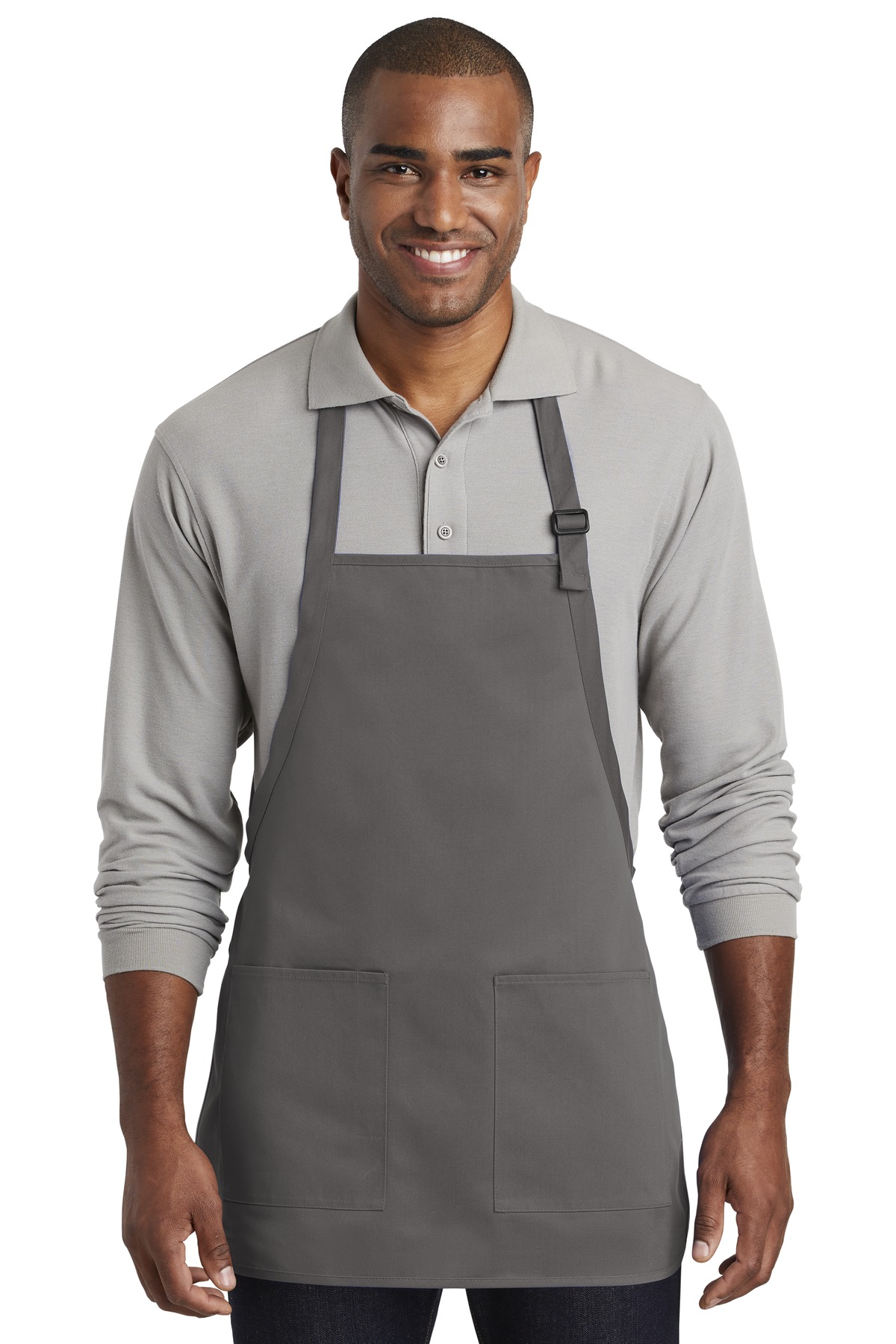 Port Authority Medium-Length Two-Pocket Bib Apron. A601 4
