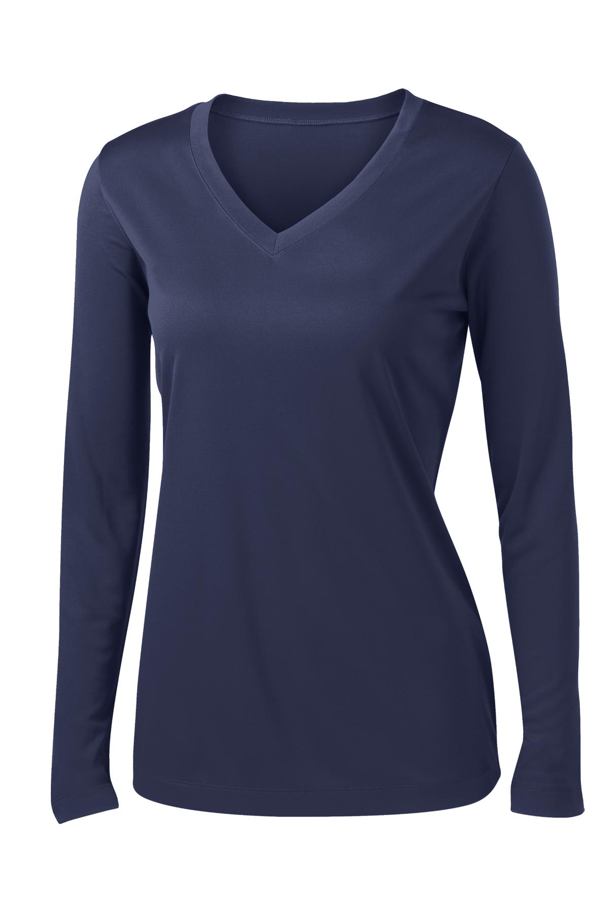 Sport-Tek Women's Long Sleeve PosiCharge Competitor V-Neck Tee. LST353LS 13