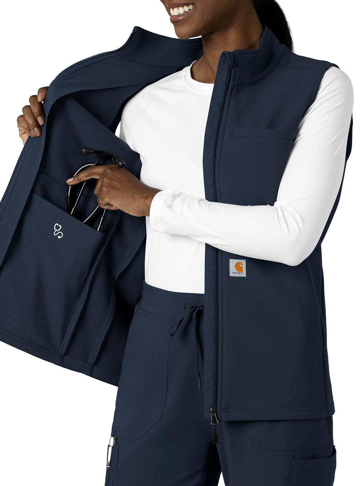 Carhartt Scrubs - Rugged Flex Peak - Women's Four-Pocket Bonded Fleece Vest 13