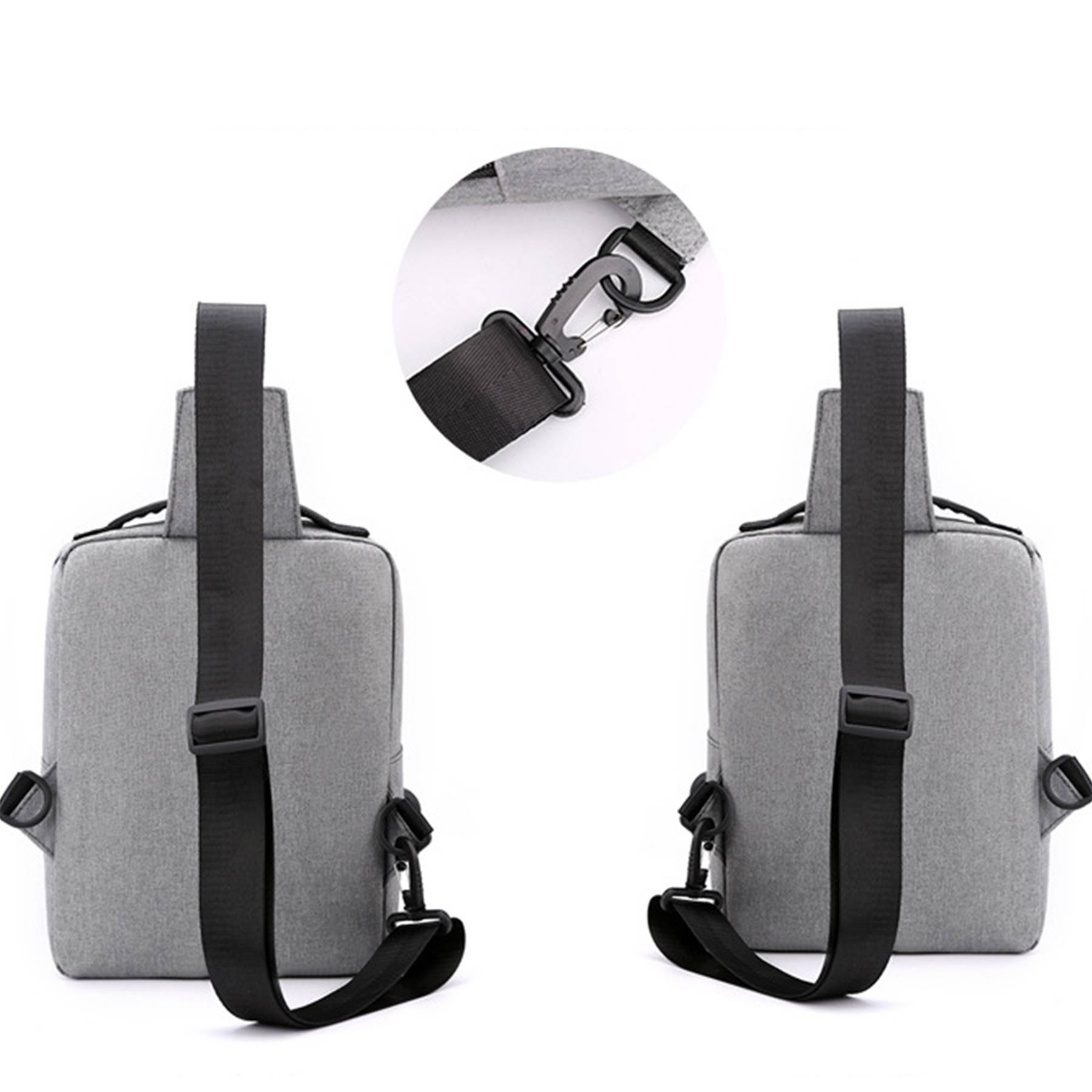Oxford Waterproof Crossbody Bag With USB Charging Port 7