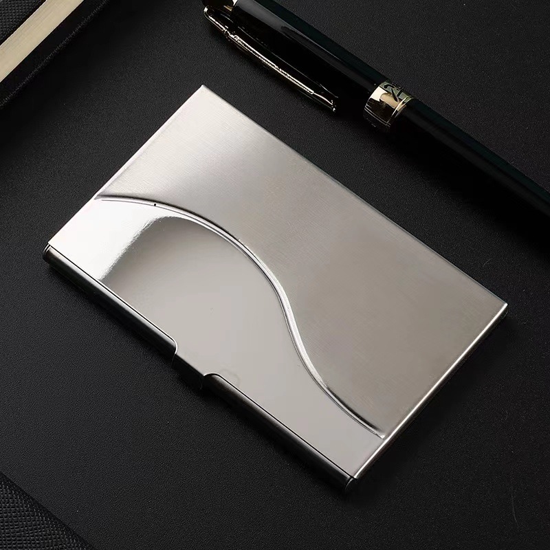 Ultra-Slim Stainless Steel Business Card Holder 2