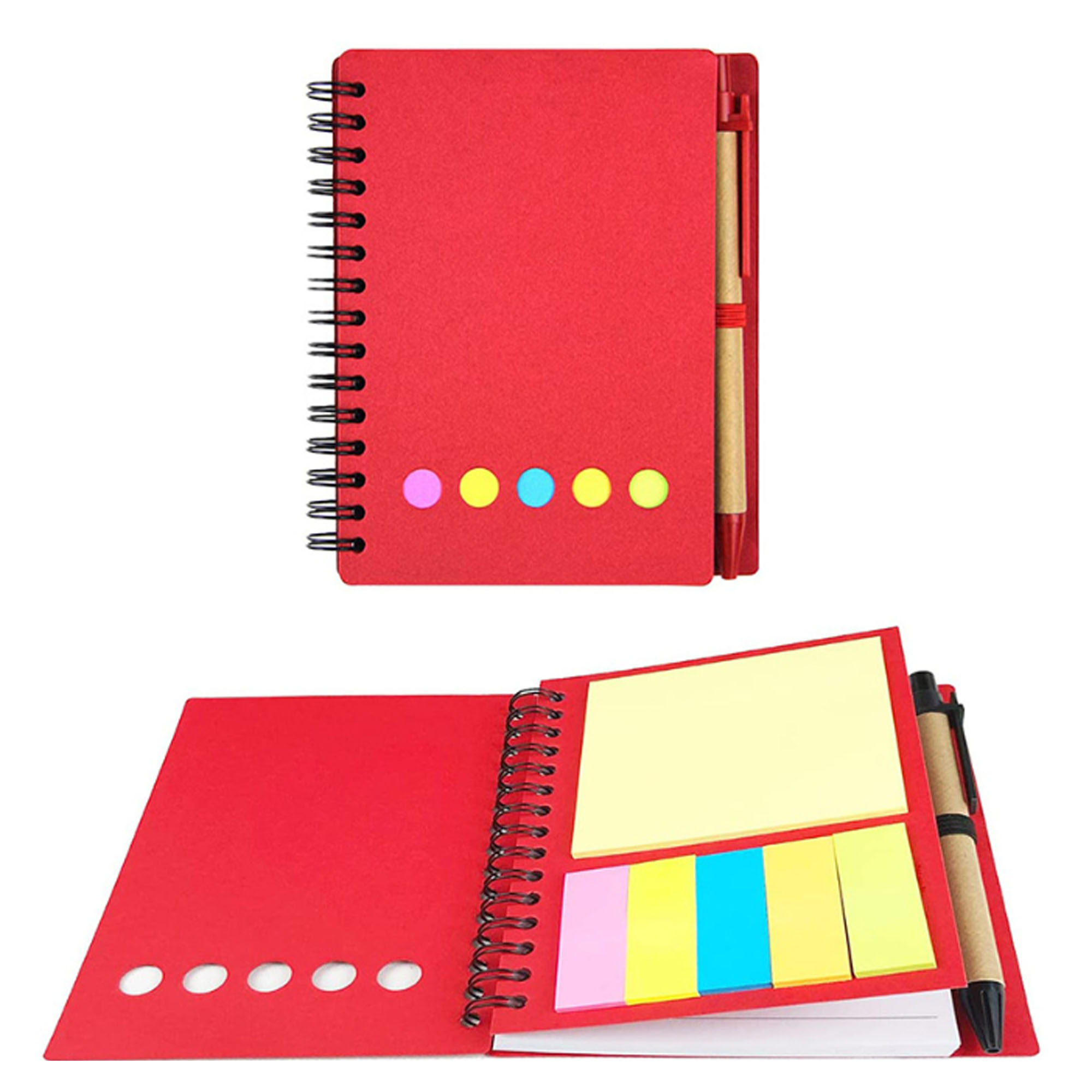 Mini Spiral Notebook with Sticky Notes and Page Flags 2
