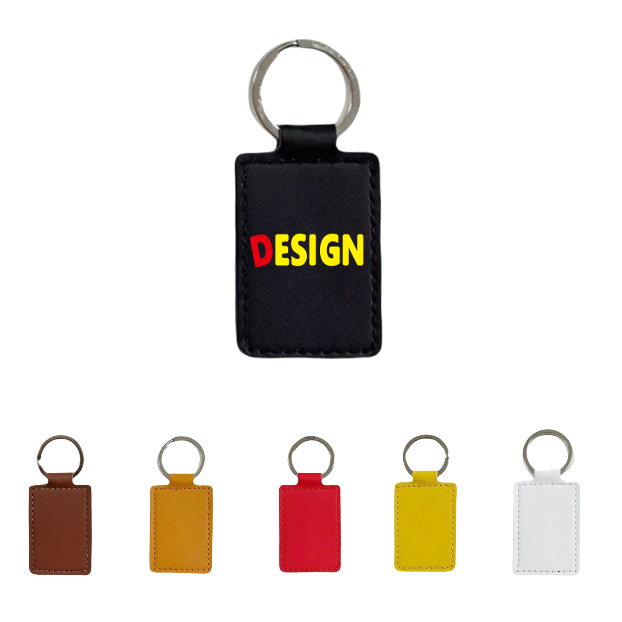 Custom Executive Handmade PU Leather Key Tag 3