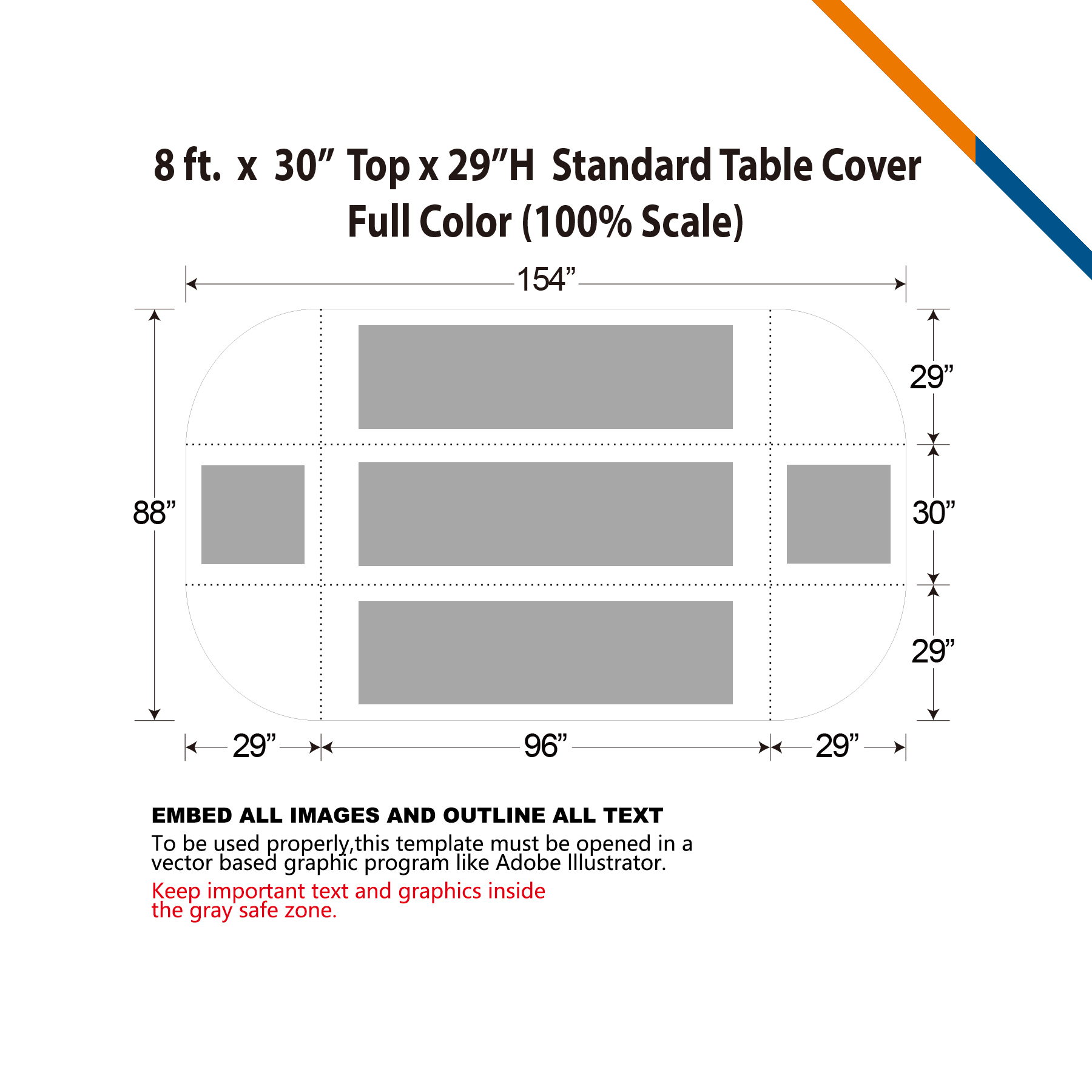 8' Torval Standard Table Throw 4