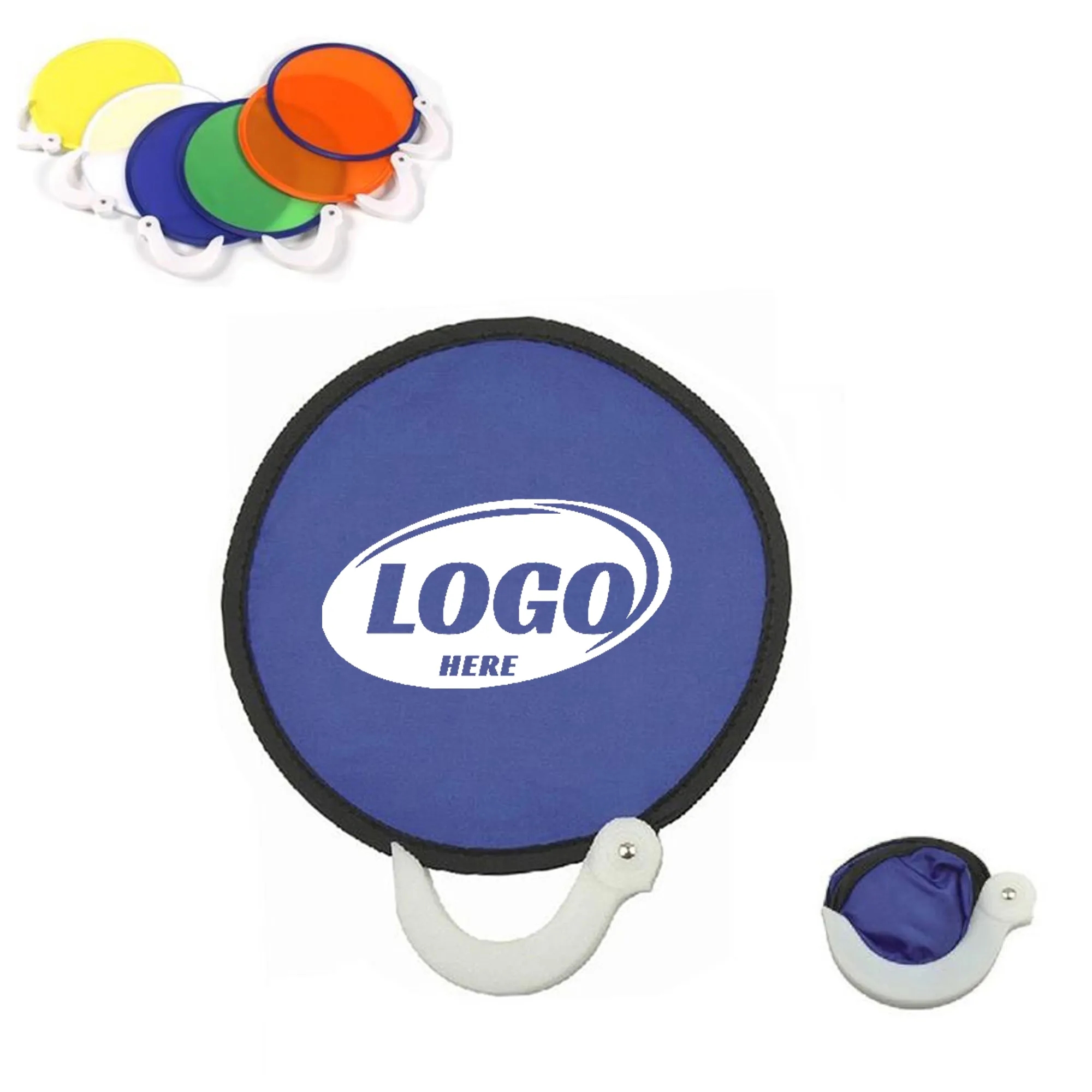 Polyester Foldable Fan With Pouch 2