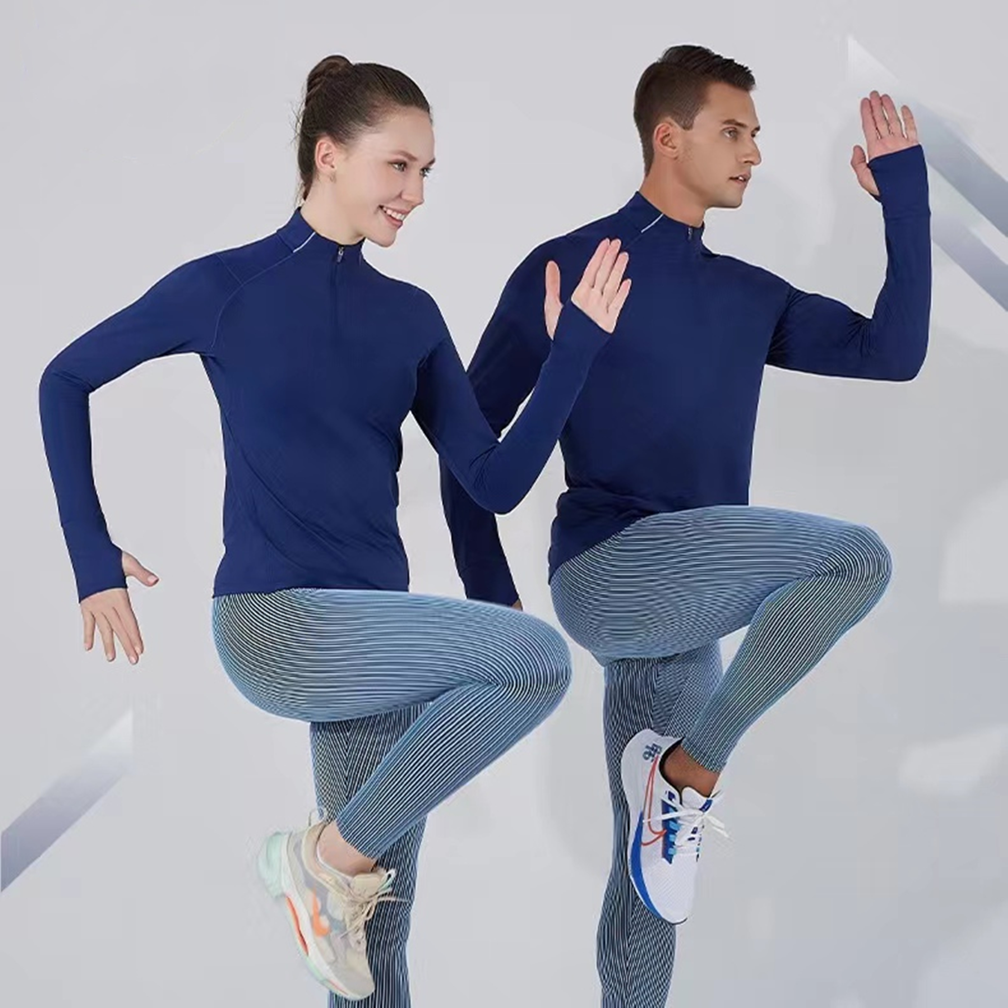 Women's Long Sleeve Quarter Zip Pullover Shirt 2