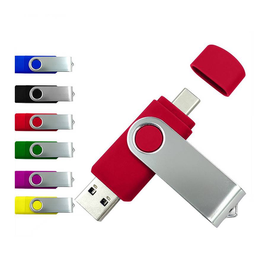 256GB Plastic Swivel USB 3.0 & Type-C Flash Drive 4