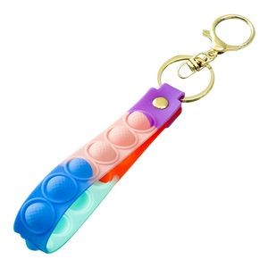 Interactive Silicone Key Ring Keychain With Push Pop 7