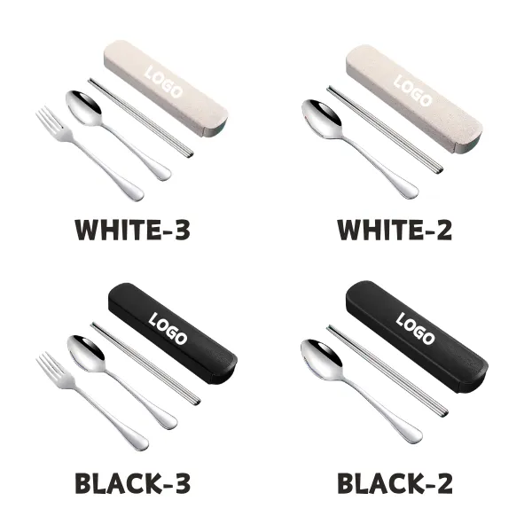 Portable Stainless Steel Cutlery Set with Storage Case 5