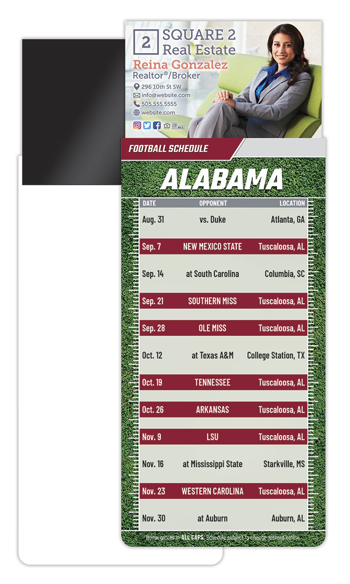 Magna-Card Business Card Magnet Football Schedules (3.5x9)