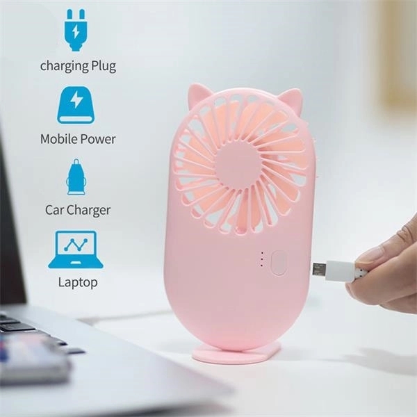 2 in 1 Mini Handheld Desk Cooling USB Fan 5