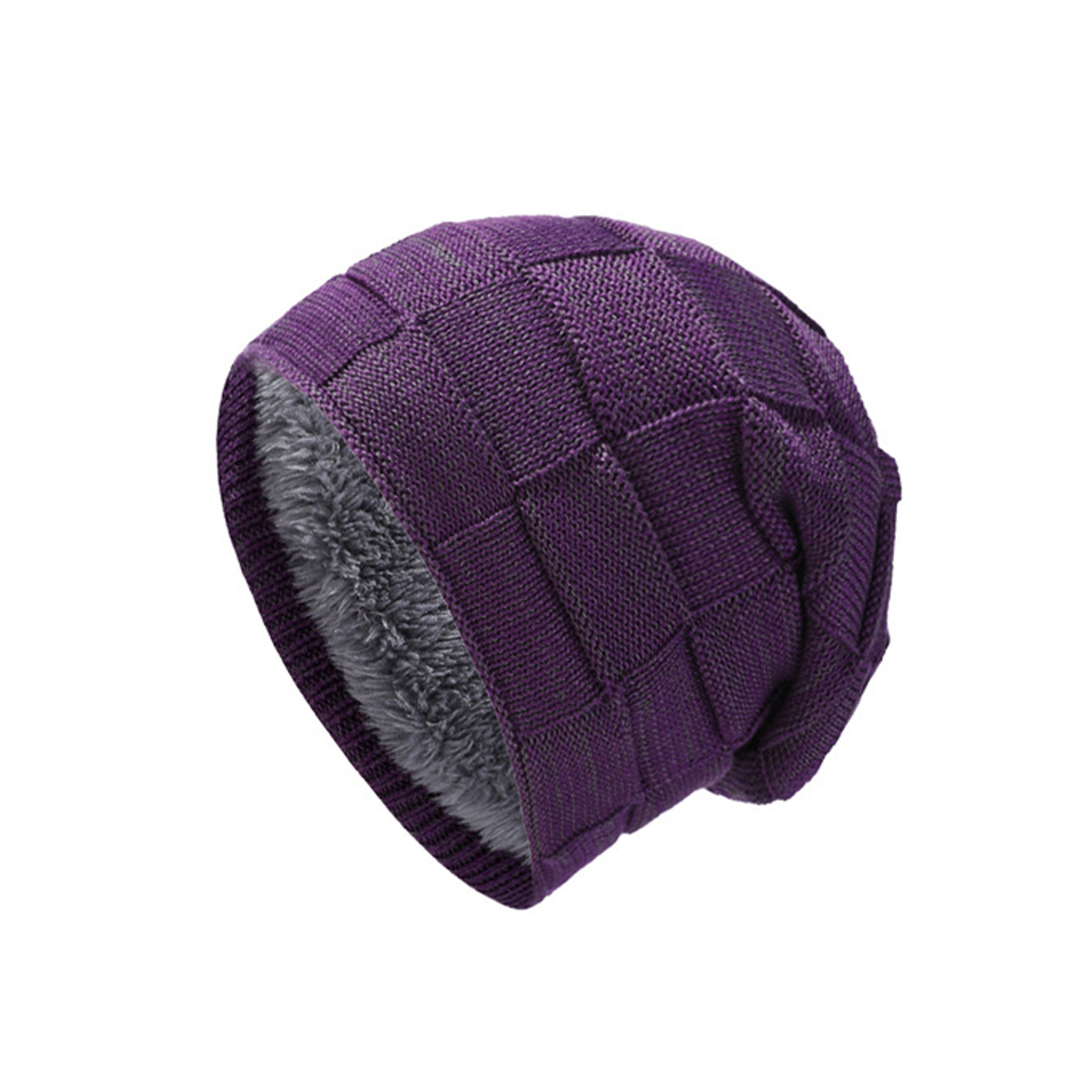 Men Lined Knit Warm Thick Binie Hat 12