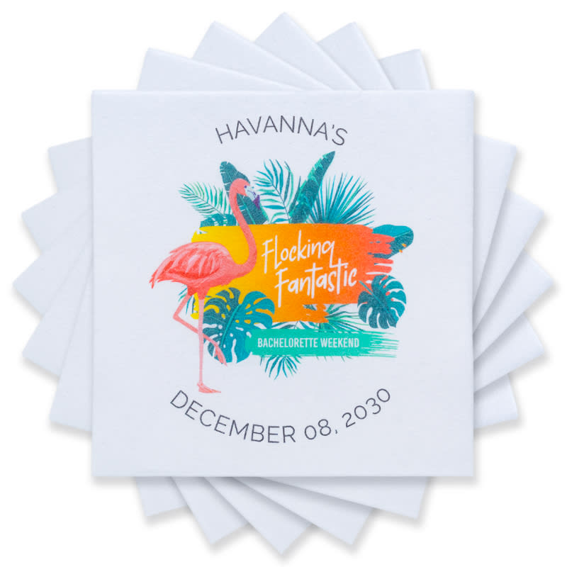 Large Print Full Color Linen-Like Beverage Napkins 19