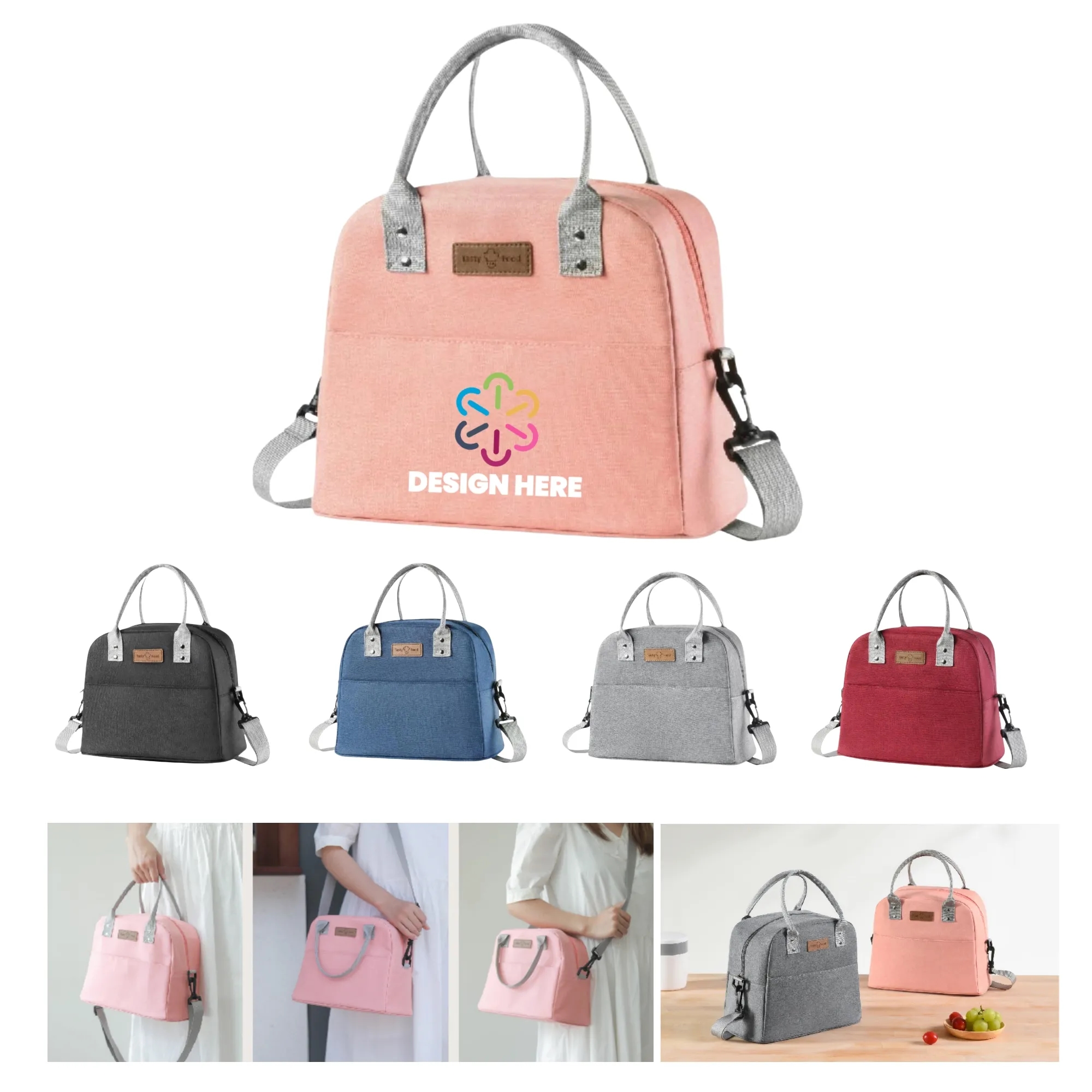 Polyester Insulated Lunch Bag Thickened Thermal Tote 6