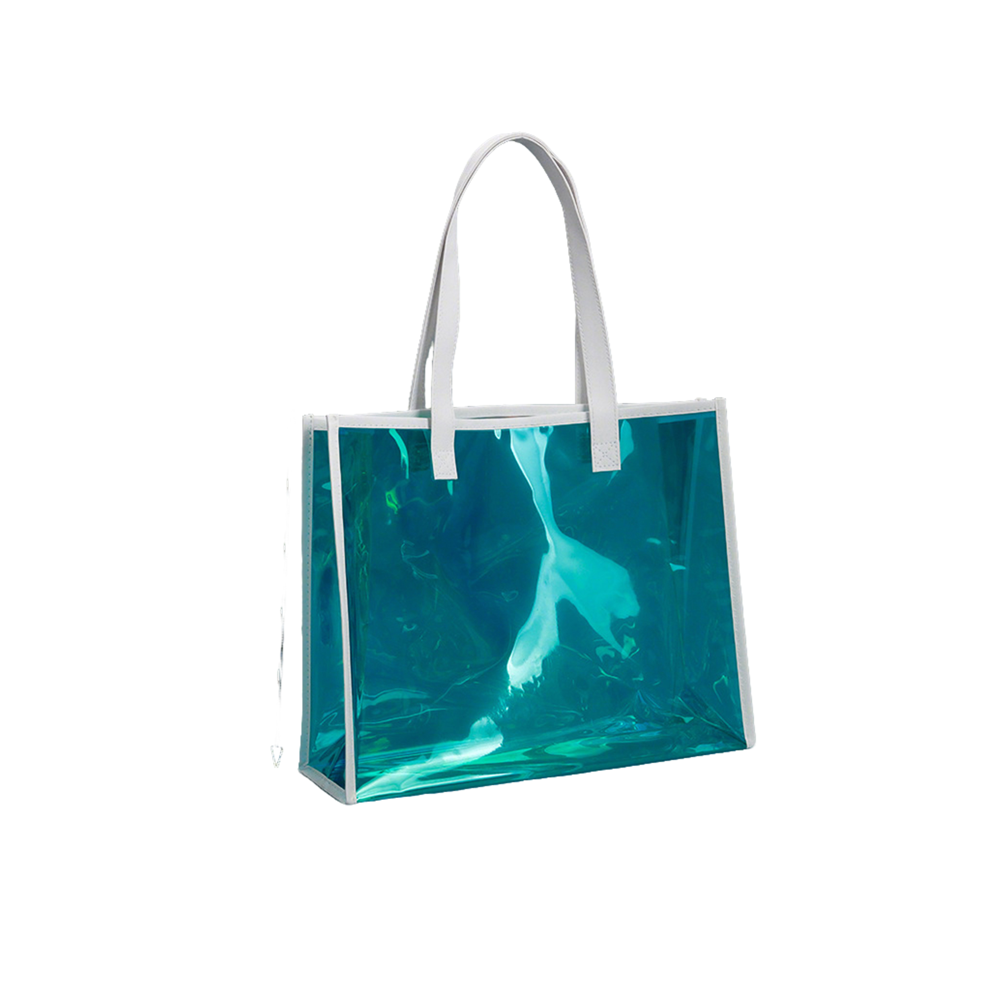 Polyvinyl Chloride Iridescent Tote, custom tote bag with logo imprint 3