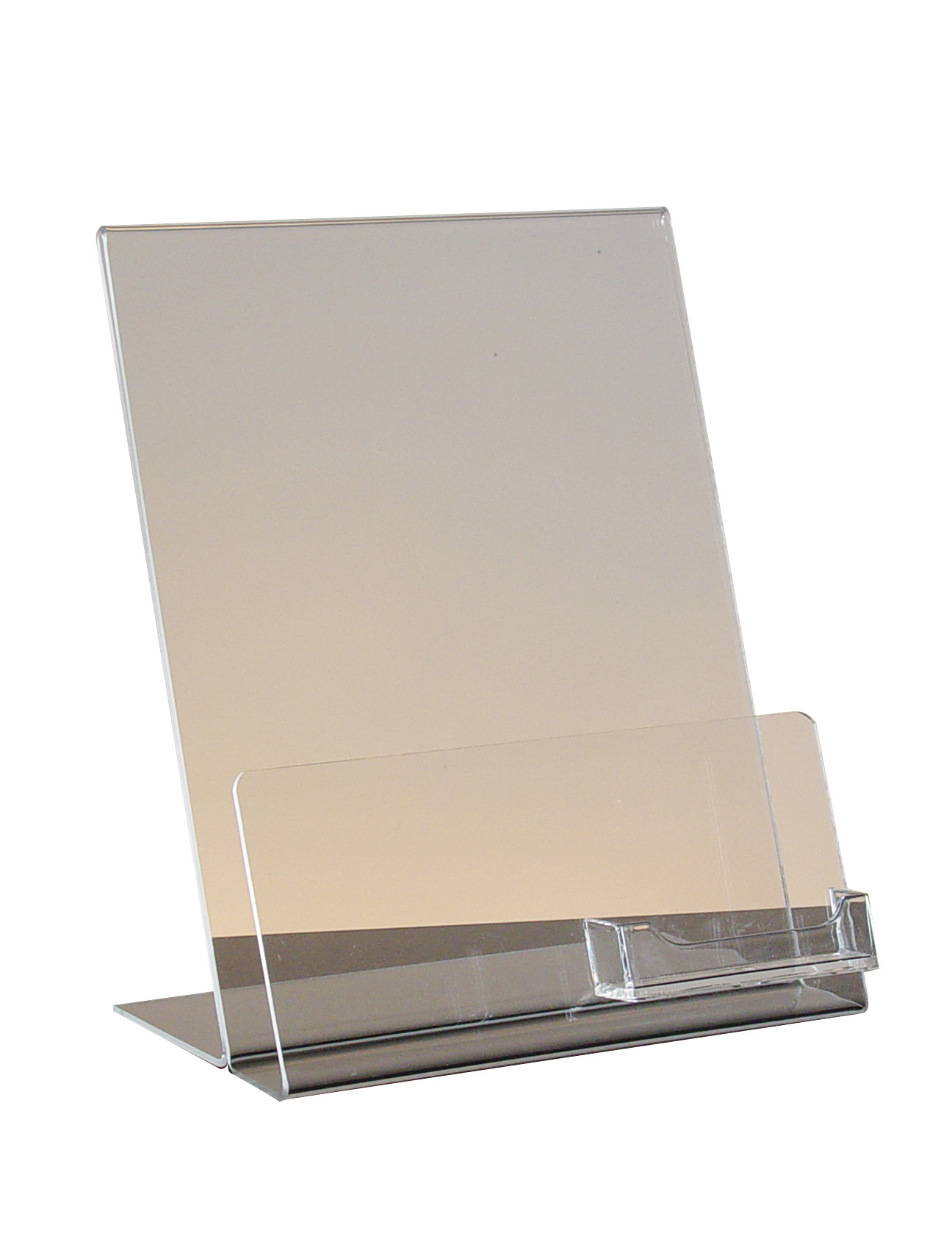 Acrylic Literature Holder with Business Card Holder 8 5w x 11h