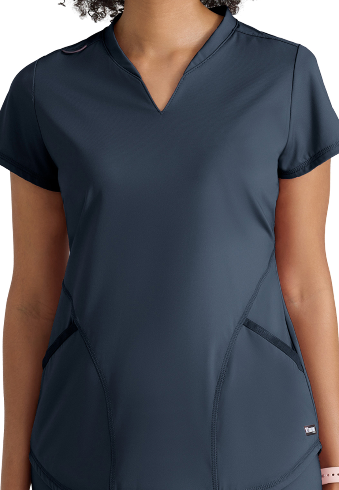 Grey's Anatomy Knit Stretch - Women's Two-Pocket V-Neck Define Scrub Top 18