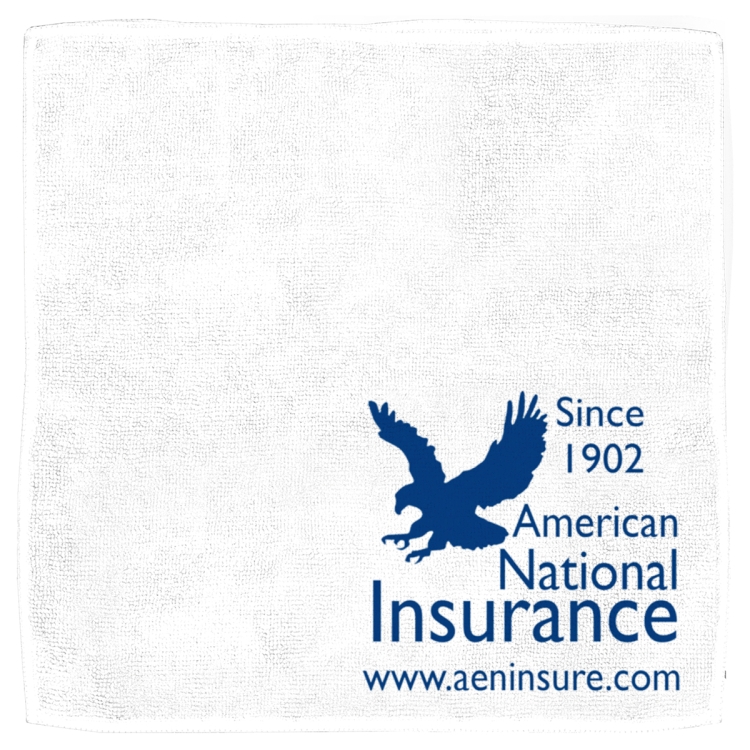 "LILY" Recycled RPET 300GSM Heavy Duty Microfiber Electronics, Rally or Sports Towel - 12" W X 12" H 8