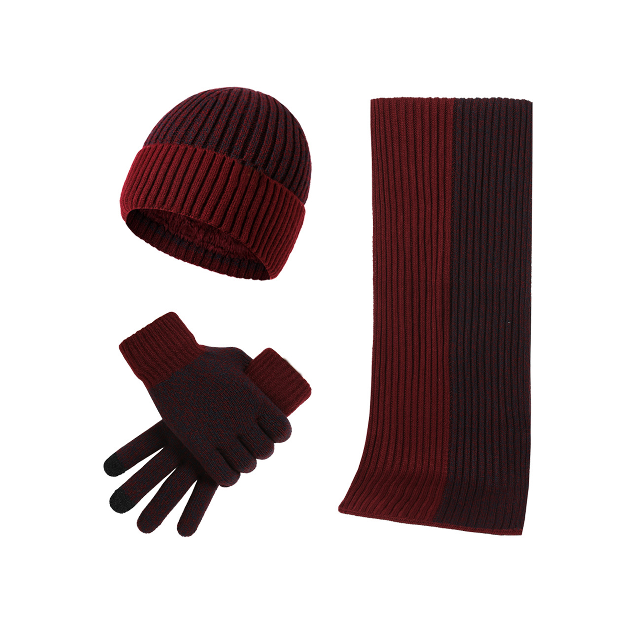 Acrylic Winter Accessory Set Beanie Scarf Glove 8