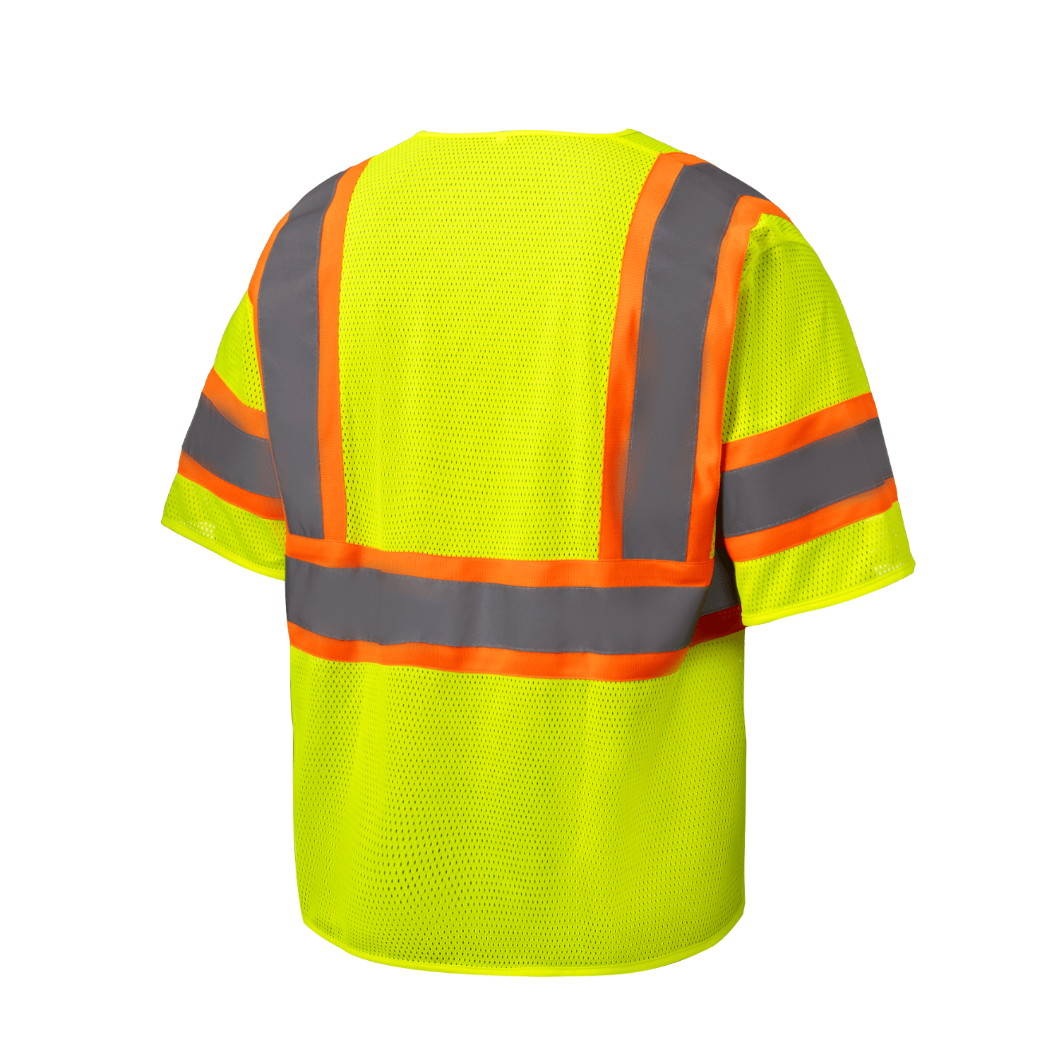 3.8oz. Polyester Class 3 Two Tone Reflective Safety Vest With Pocket 2