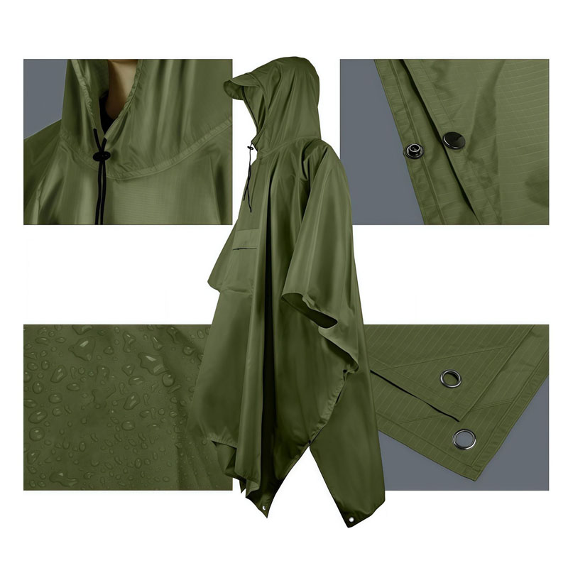 Multi-functional 3-in-1 Sleeved Poncho In Pouch 7