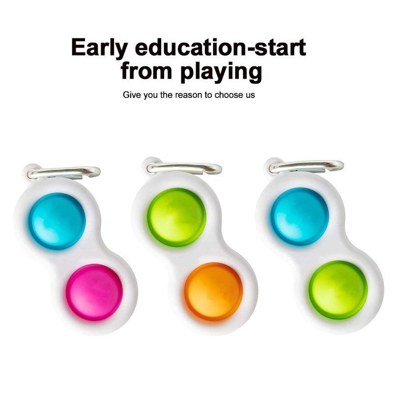 2PCS Bubbles Simple Dimple Keychain Sensory Fidget Toys 6