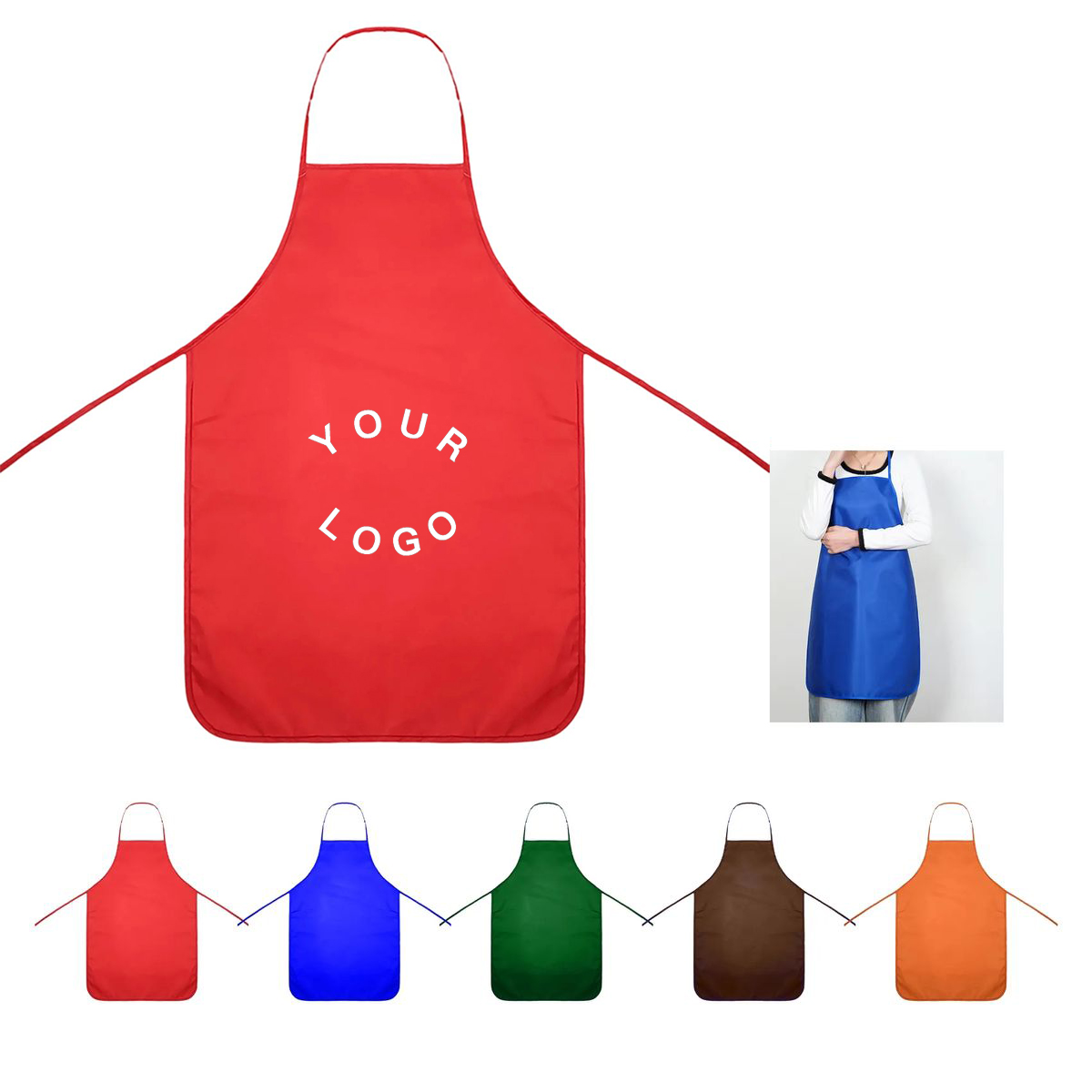 Personalized Cotton Apron with Front Pocket for Essentials 1