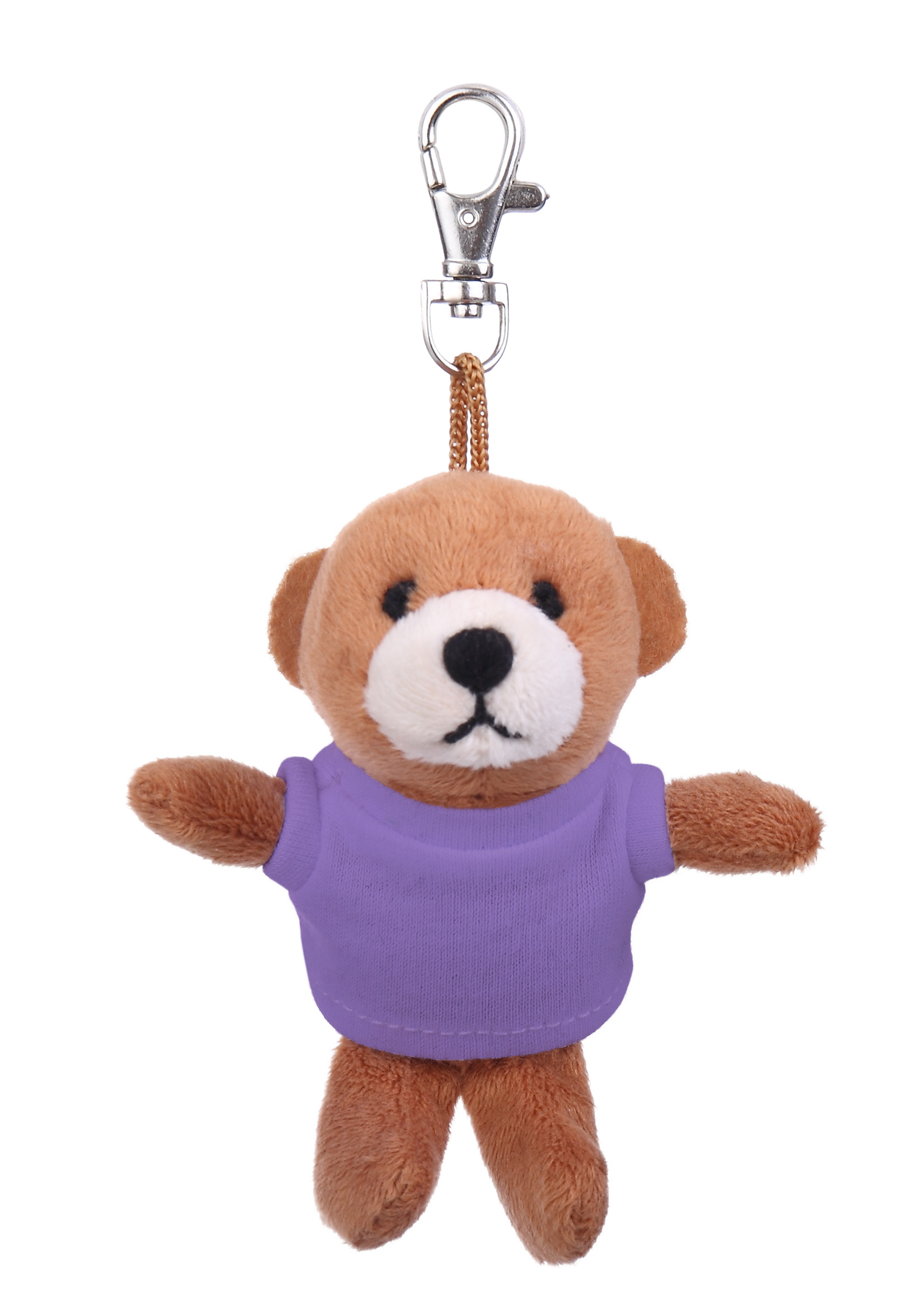 Soft Plush Brown Bear Keychain with Tee 16