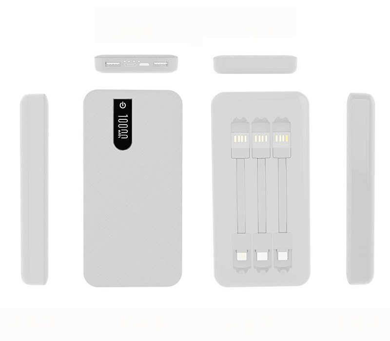 Power Bank with 3 Built-in Cables - 10000 mAh 2