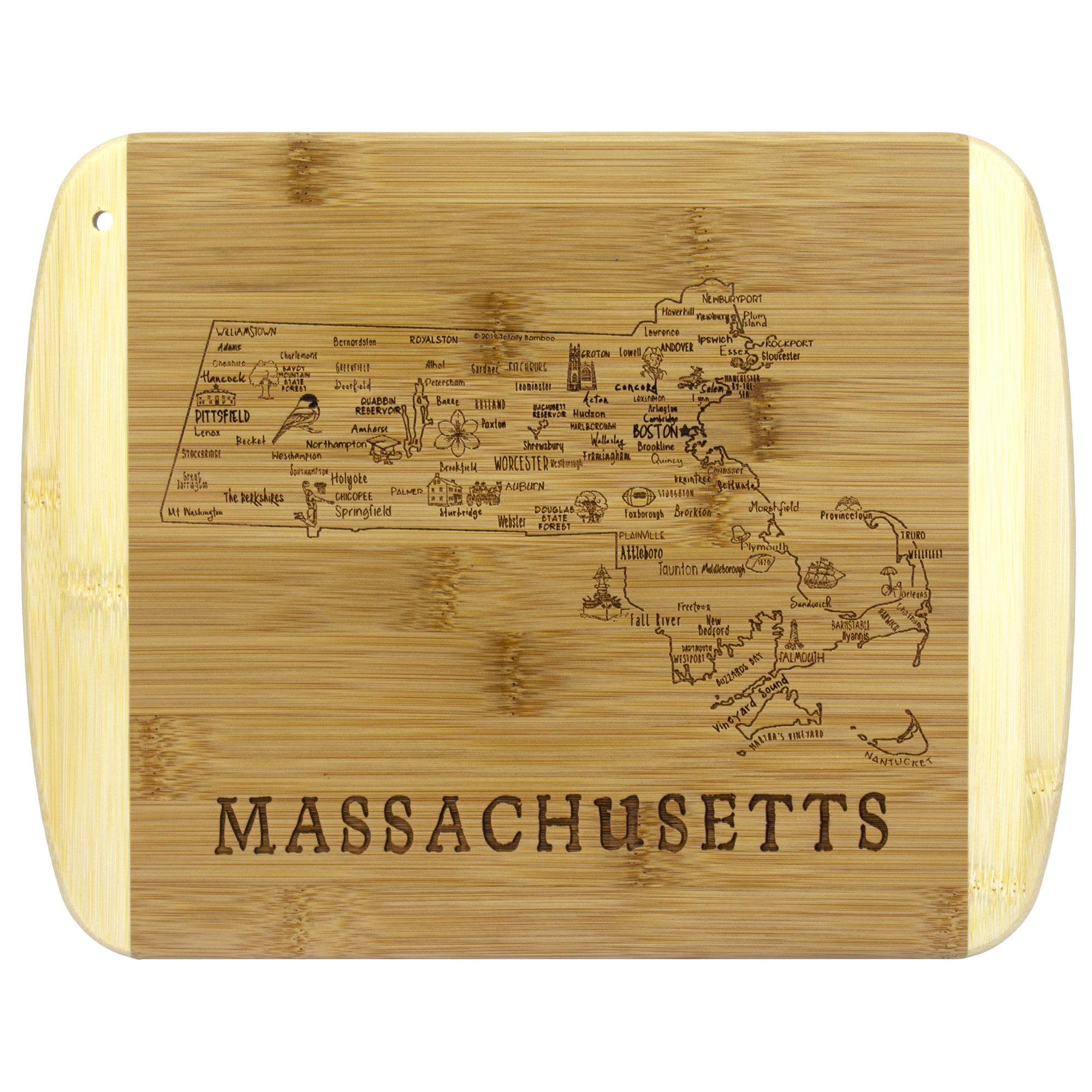 A Slice of Life Massachusetts Serving & Cutting Board 8