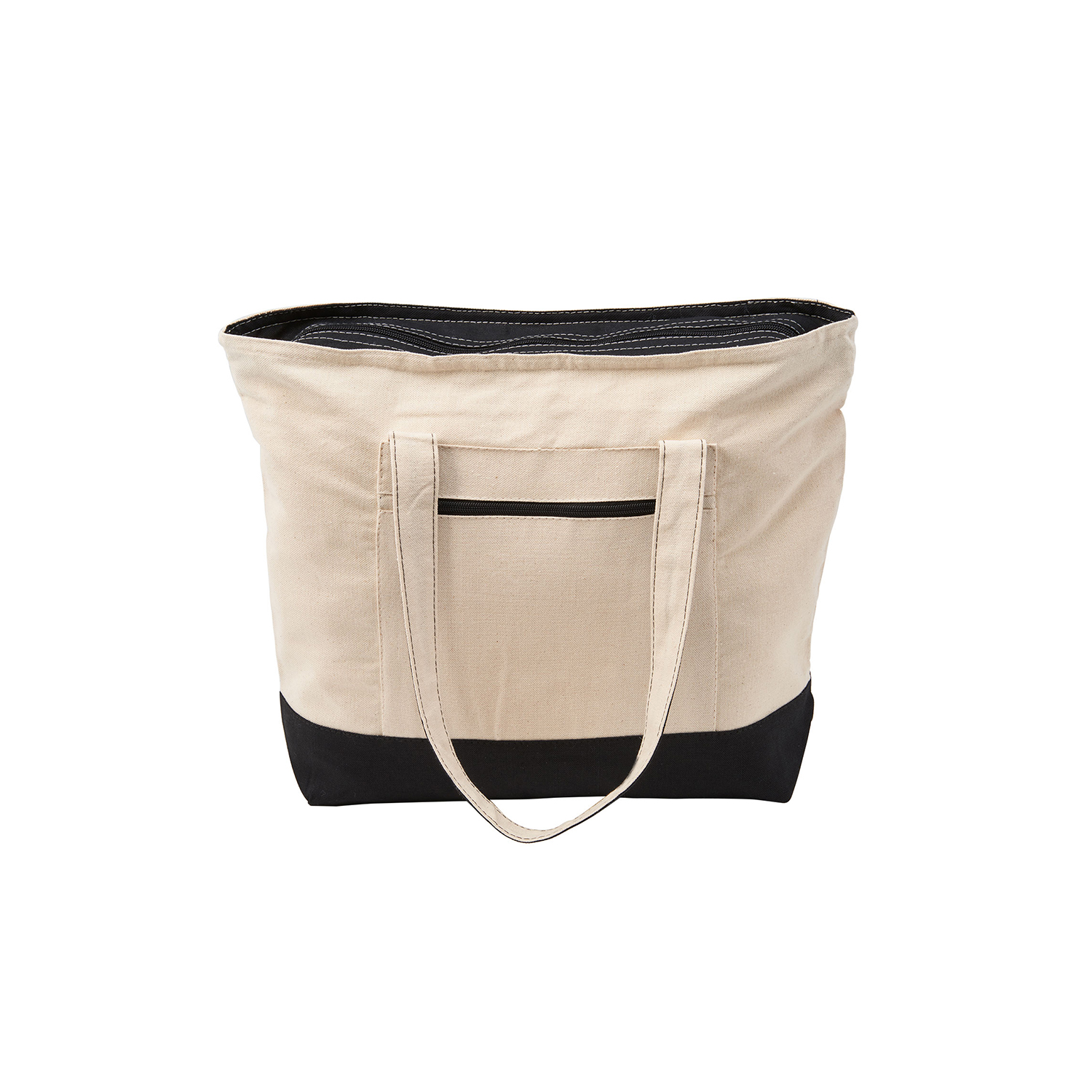 Zippered Cotton Canvas Tote Bag 1