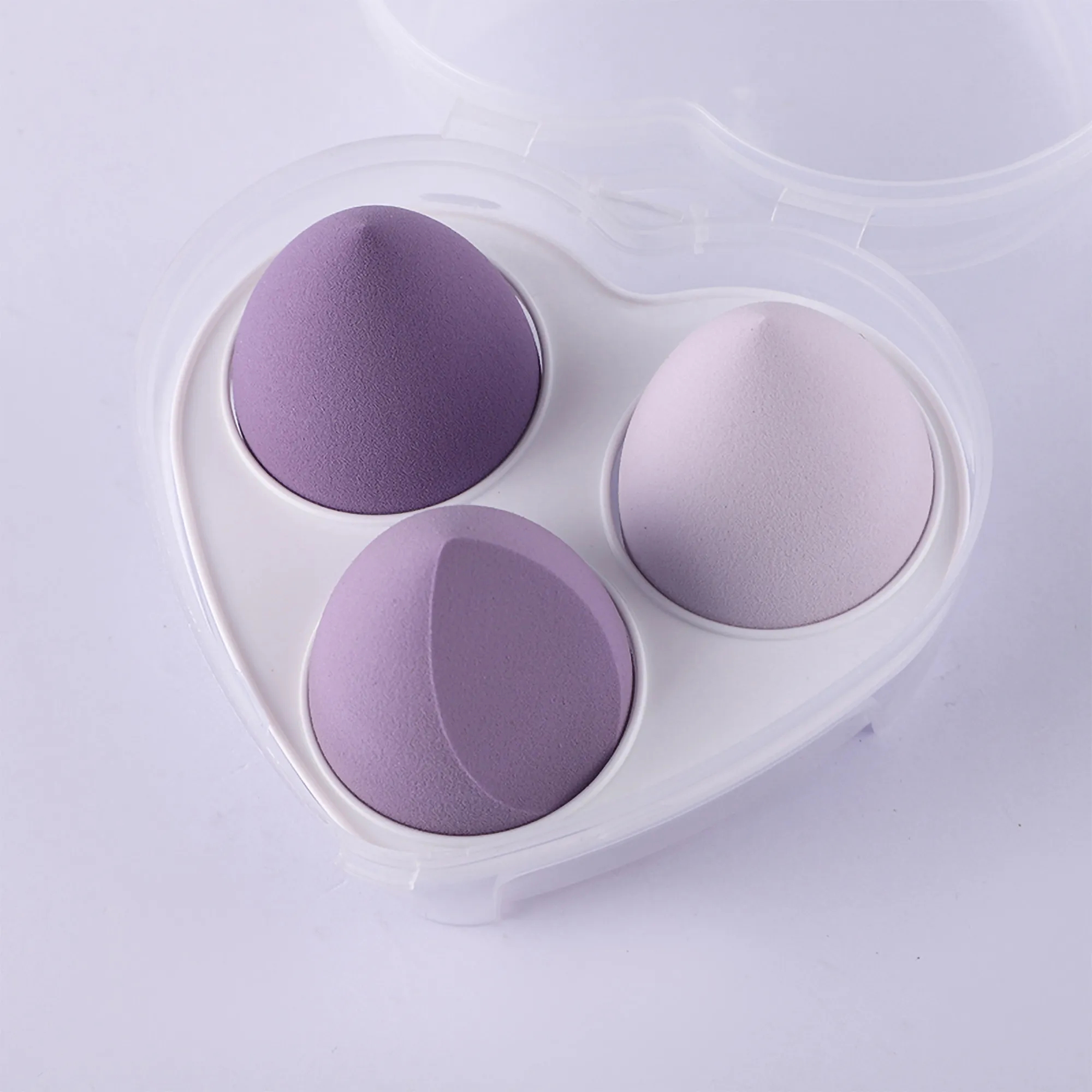 3 Pcs Makeup Sponge Beauty Blender Case Cream Powder Liquid 4