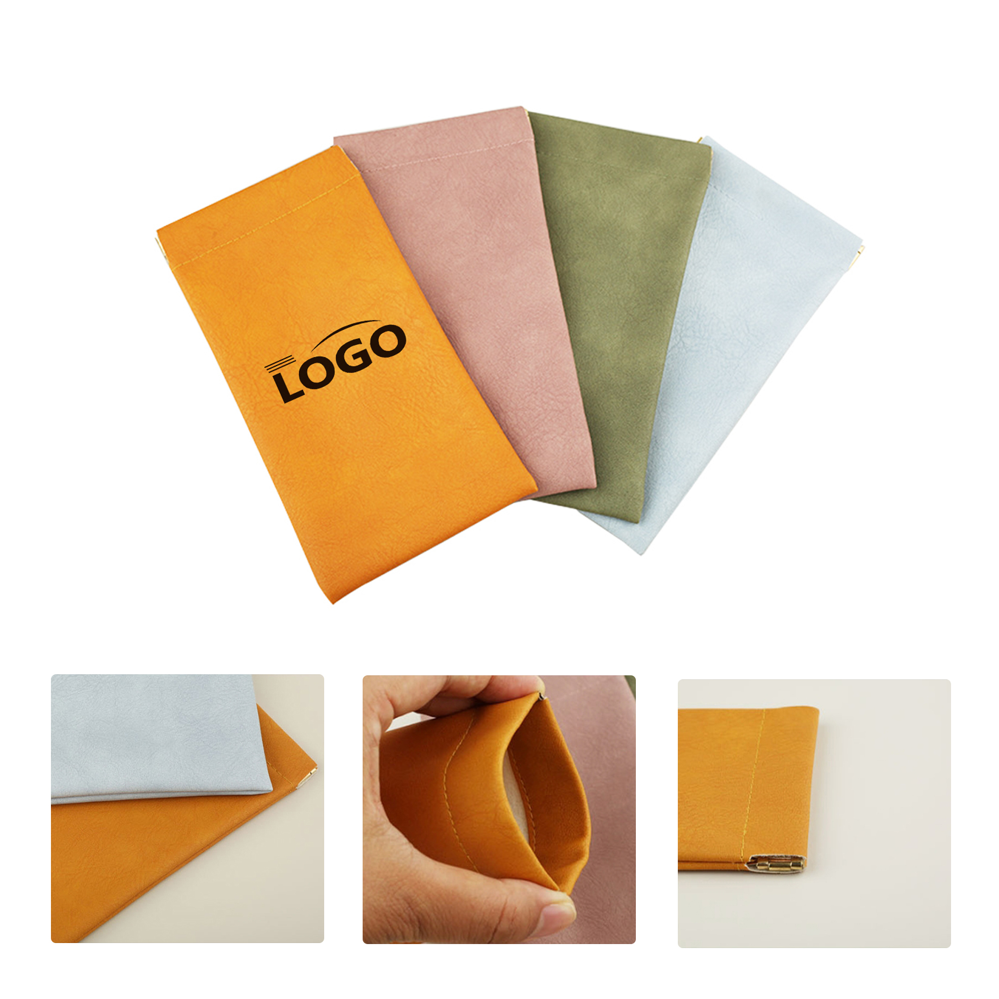 MOQ50 Personalized PVC Glasses Pouch With Auto Closure 2