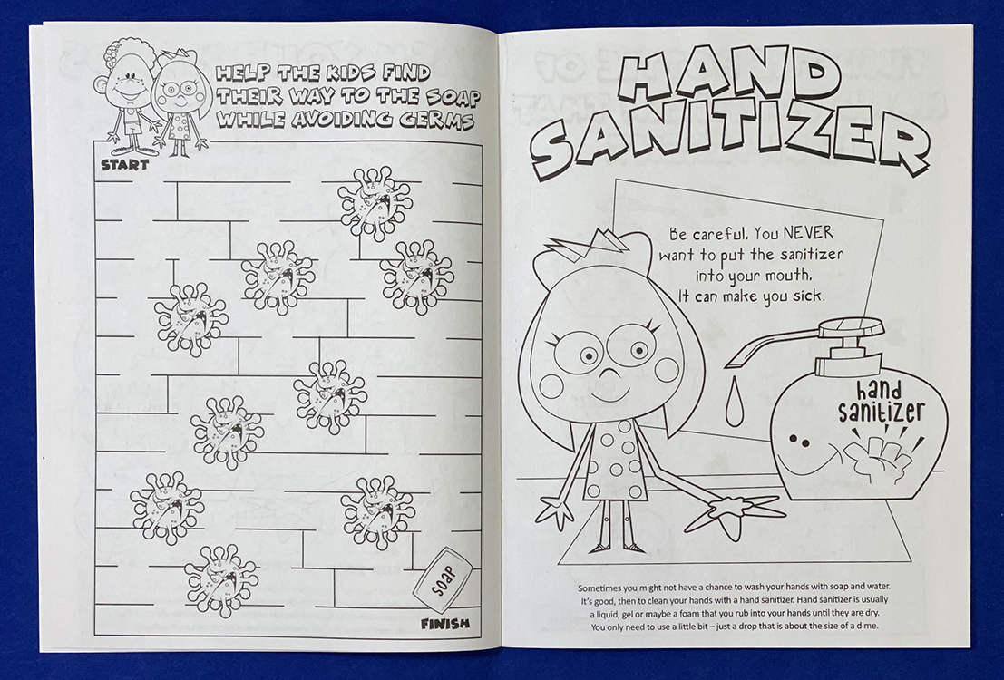 COLORING BOOK - Be Safe: Stop the Spread of Germs Coloring & Activity Book 4