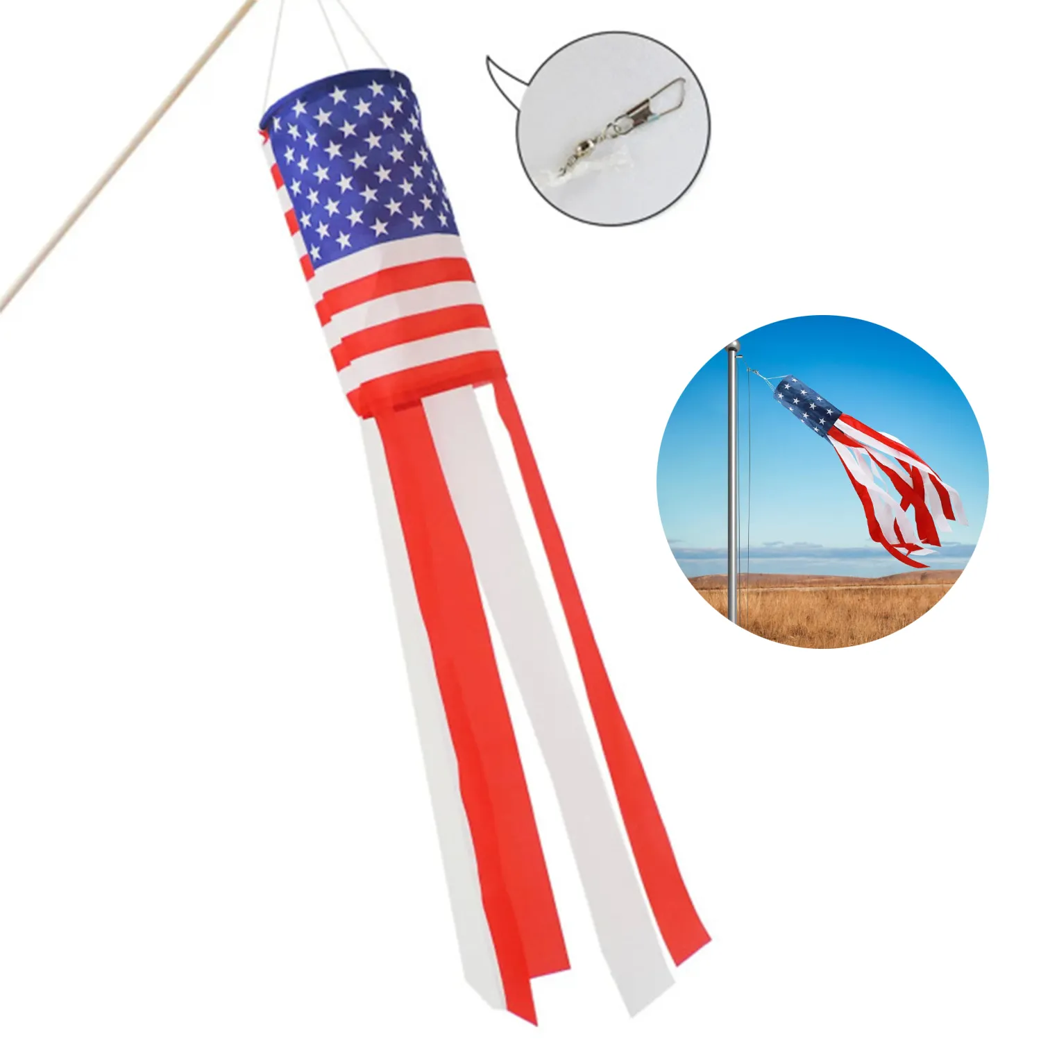 American Independence Day Windpipe Flag 2