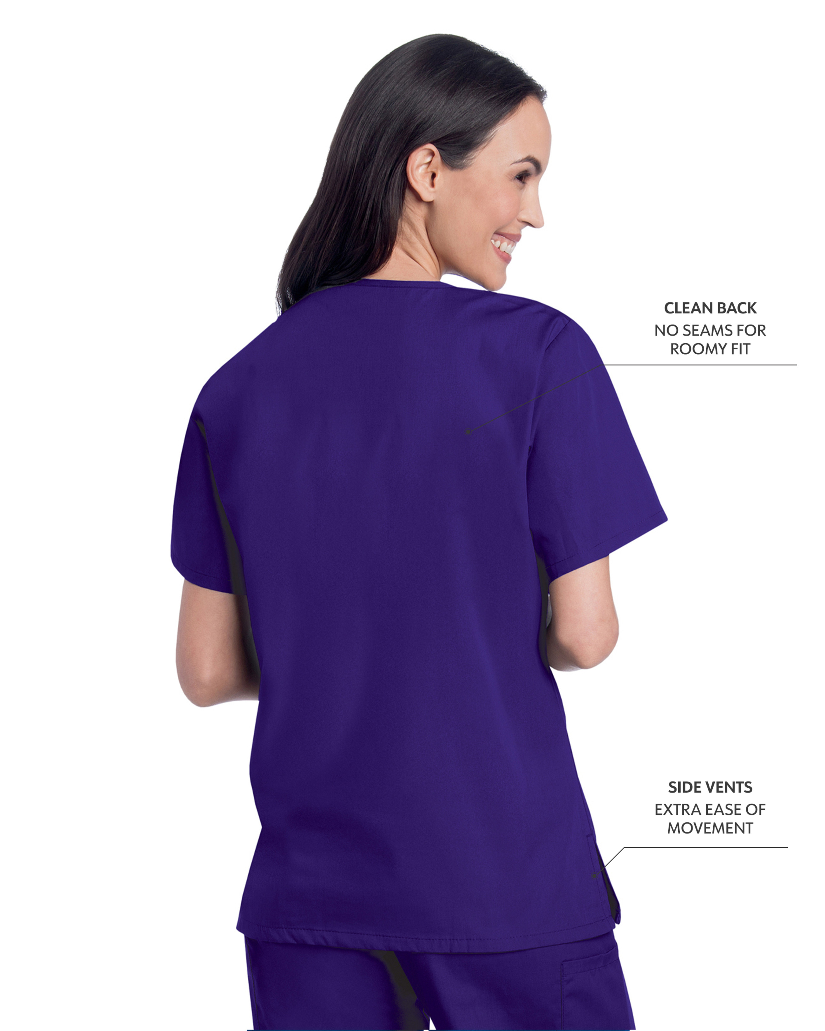 Landau - ScrubZone - Women's Three-Pocket Clean Back V-Neck Top 38