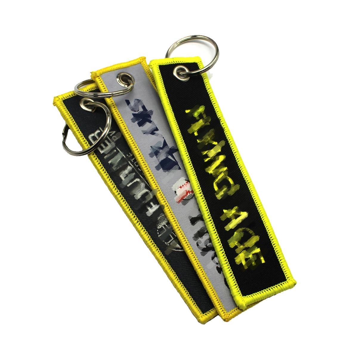 Embroidery Woven Key Chains 1