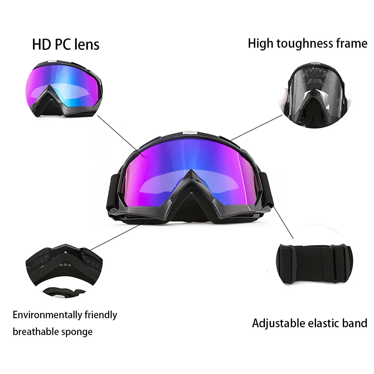 In Stock Motorcycle Dirt Bike Anti-UV Protective Goggles 4