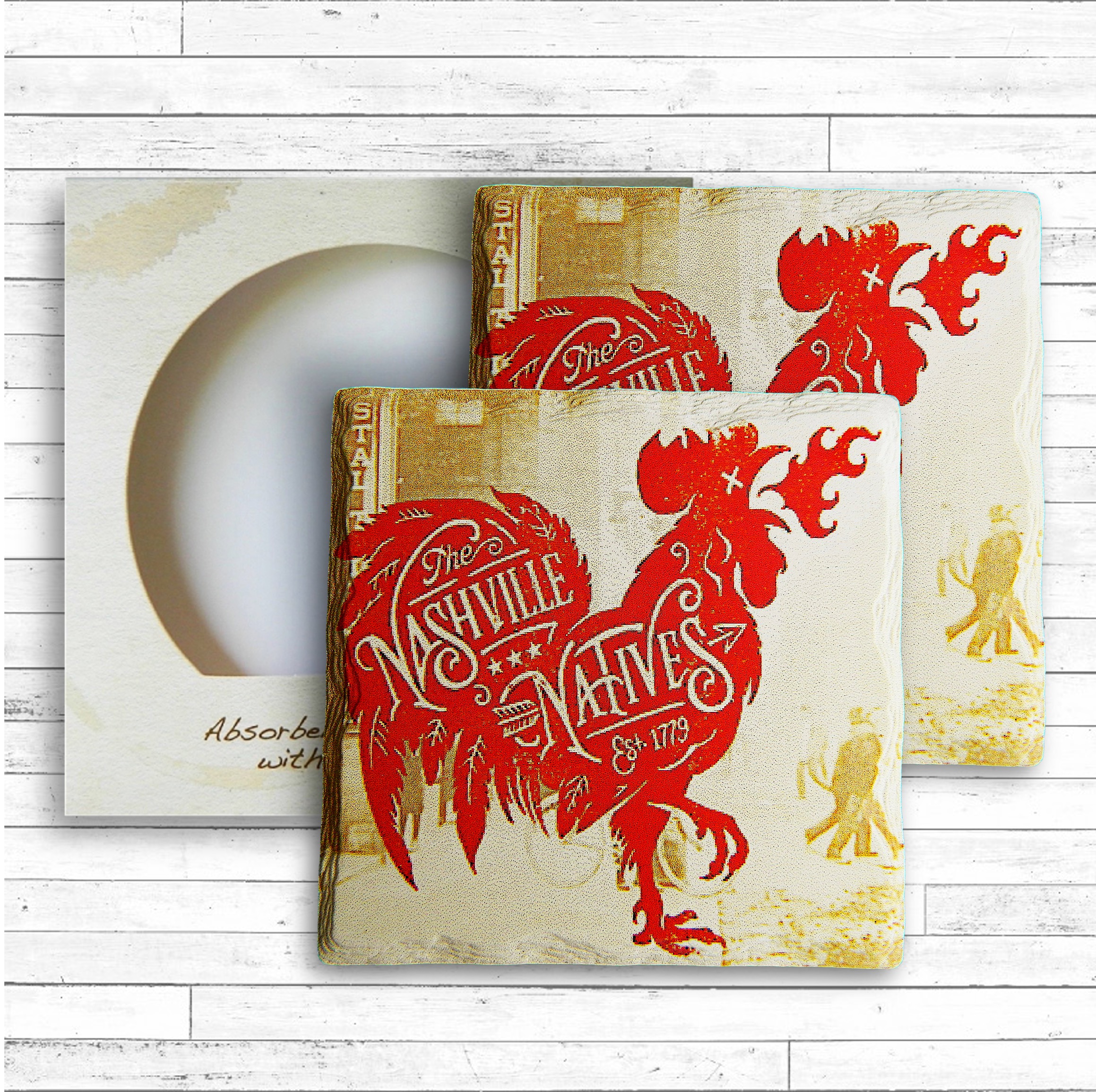 Two Square Layered Edge Coaster Box Set 11