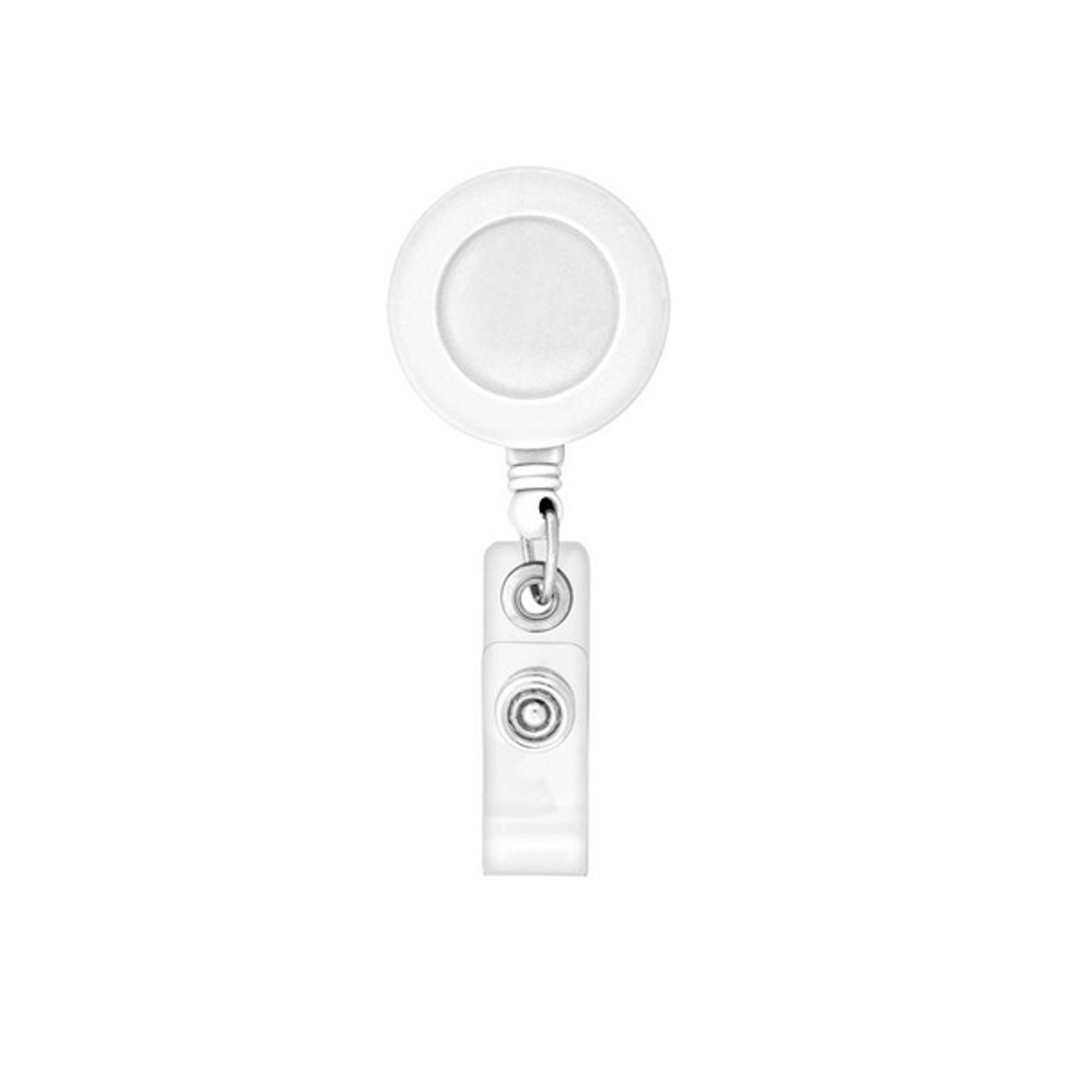 Epoxy Dome Retractable Round Badge Reel Holder w/ Belt Clip 12