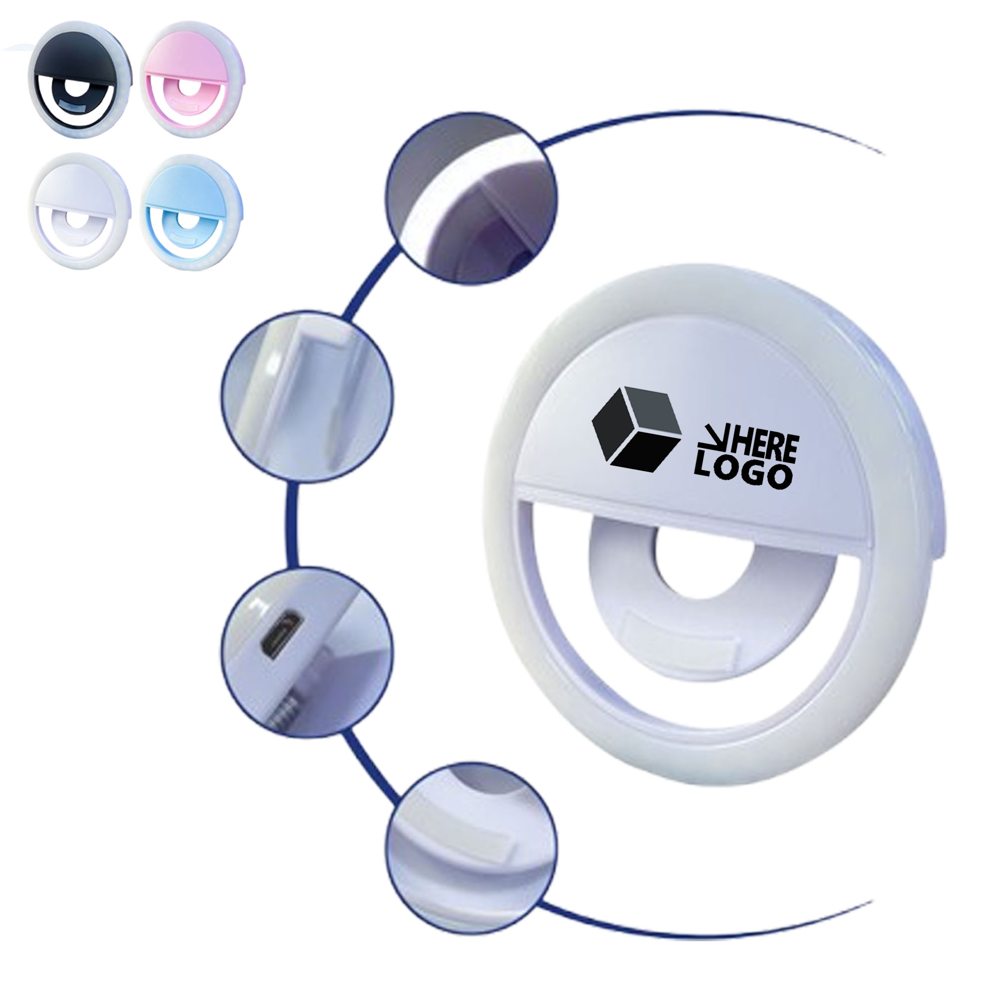 Customizable LED Mobile Phone Selfie Ring Fill Light 3