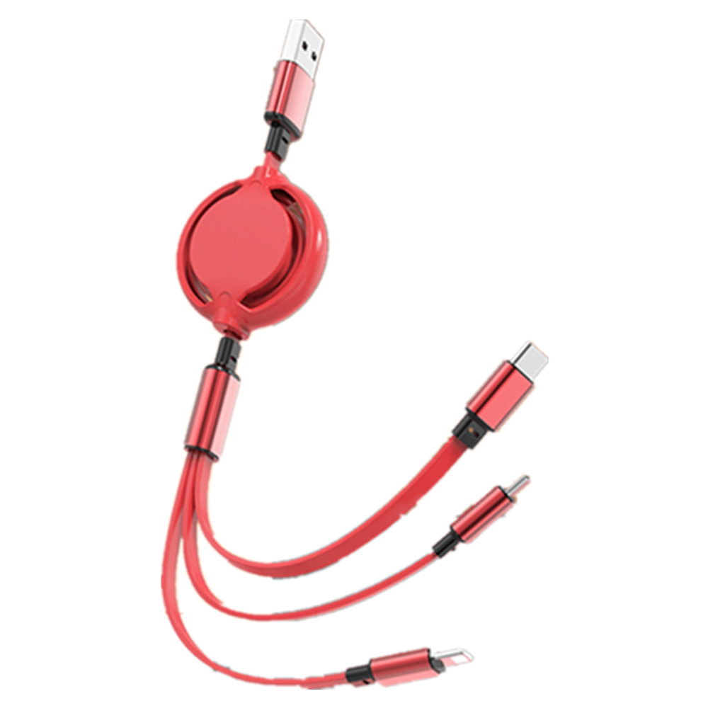 Retractable 3-in-1 USB Charging Cable 4