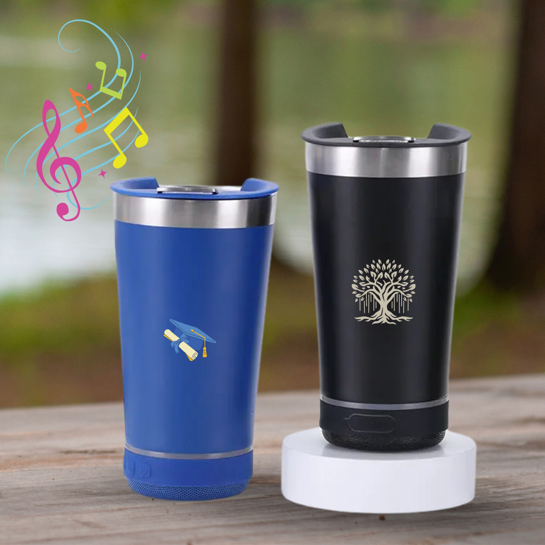ArticFire 16oz Stainless Steel Tumbler with Wireless Bluetooth Speaker Base & Bottle Opener Cap 7
