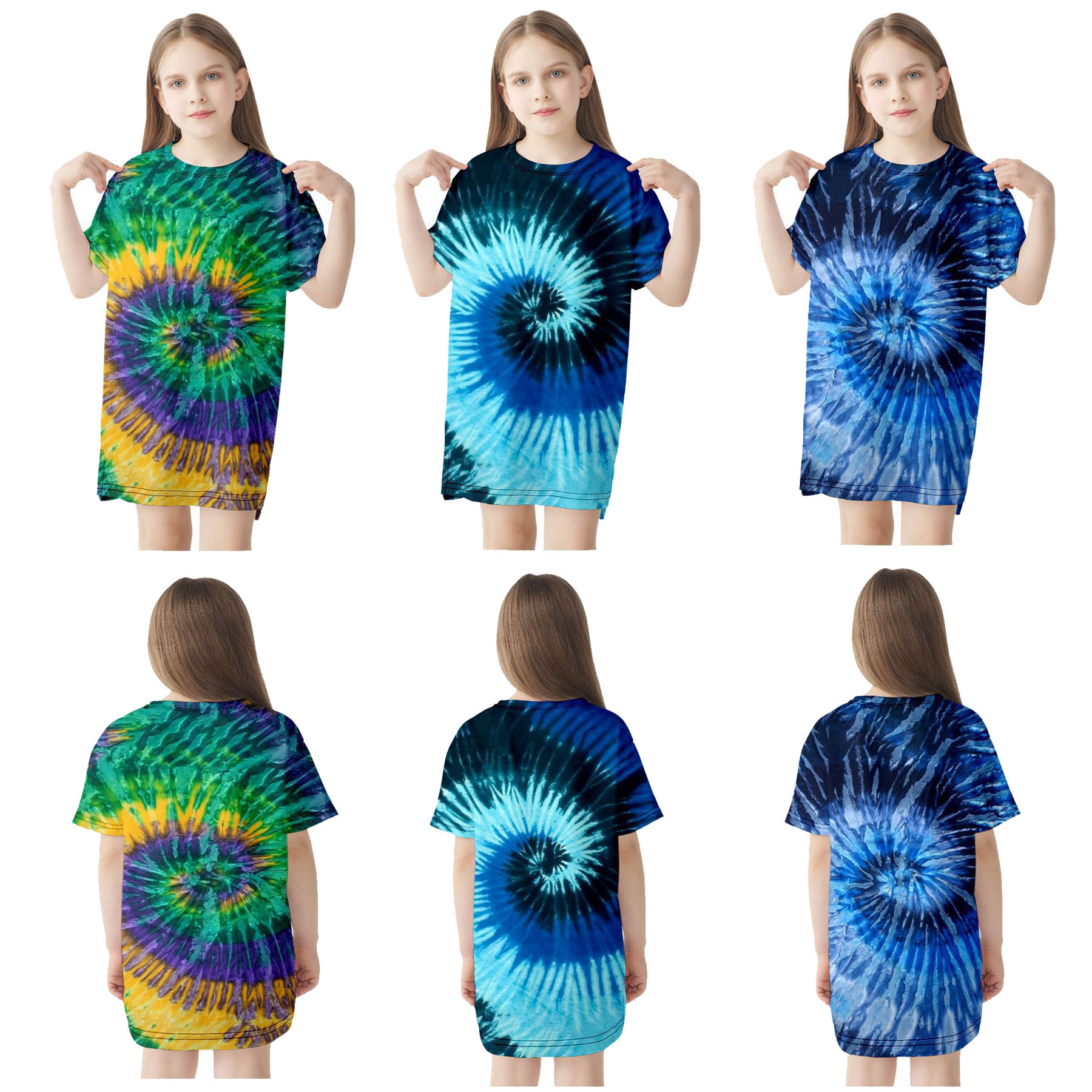 3D Printed Girls T-shirt Dress 1